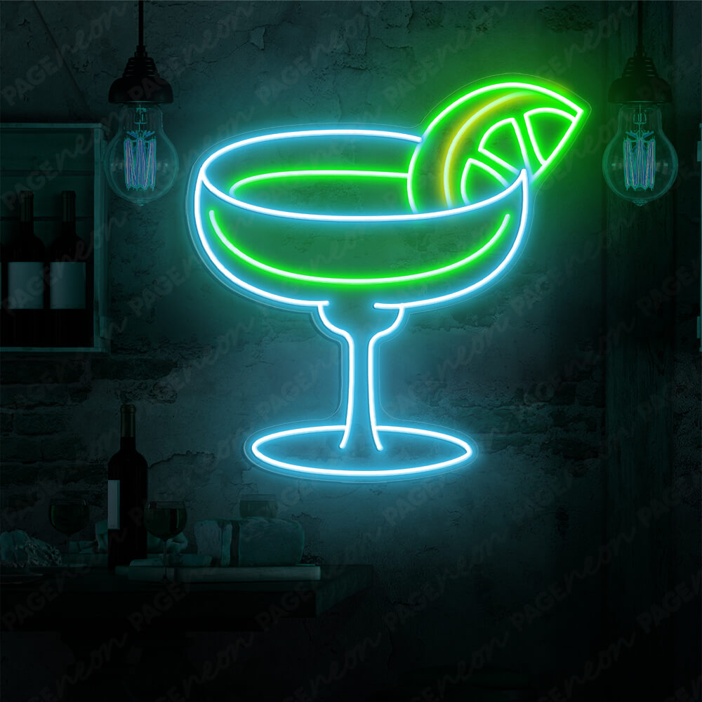 Margarita Neon Sign Bar Neon Light Light Blue