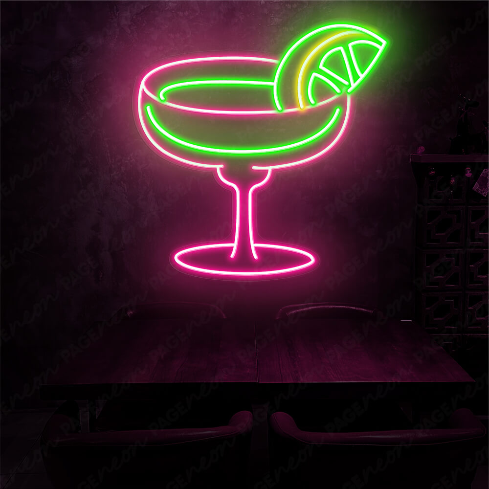 Margarita Neon Sign Bar Neon Light Pink