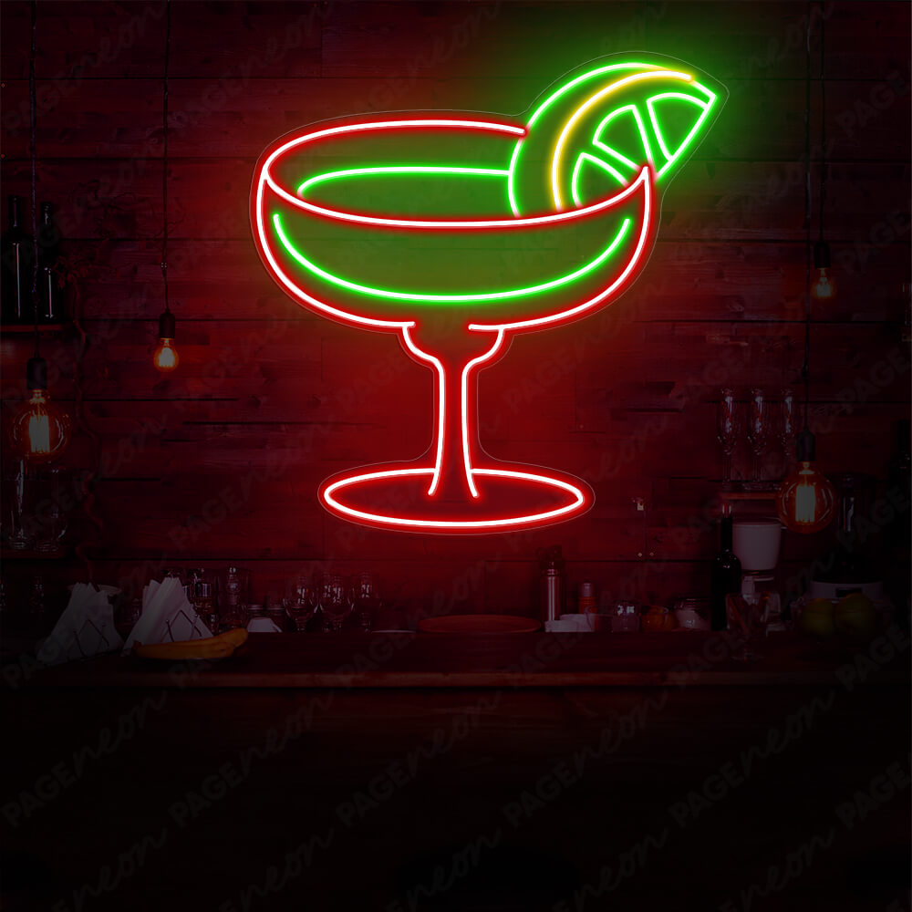 Margarita Neon Sign Bar Neon Light Red