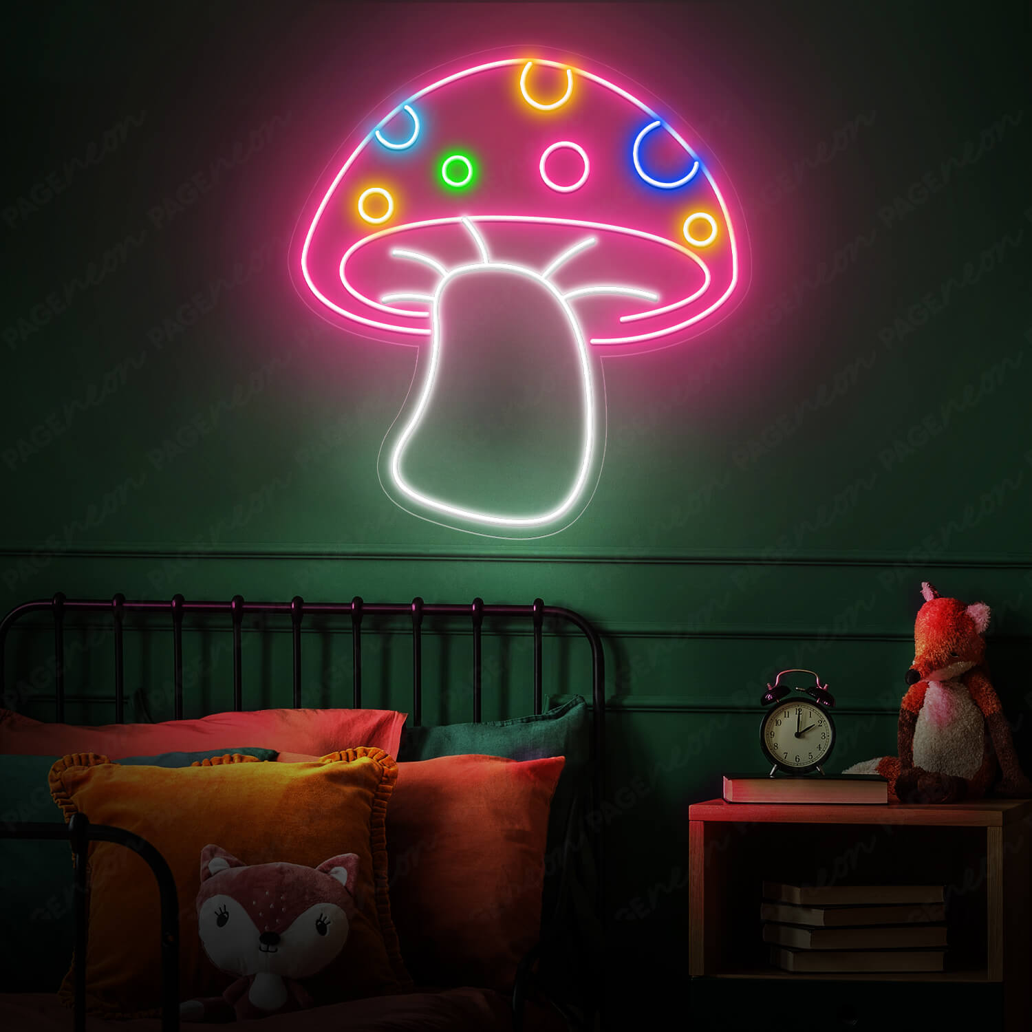 Mushroom Neon Sign Pink Light Up Sign