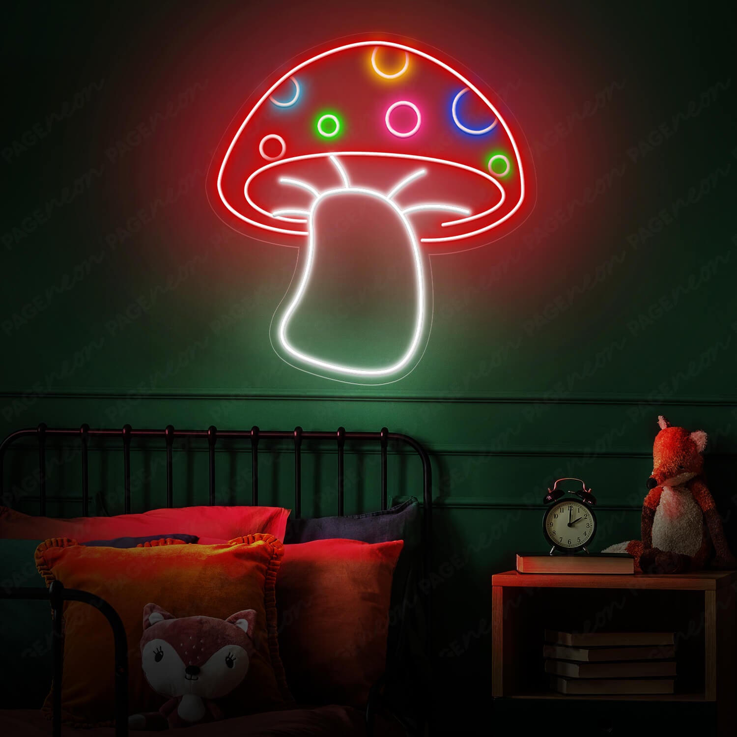 Mushroom Neon Sign Red Light Up Sign