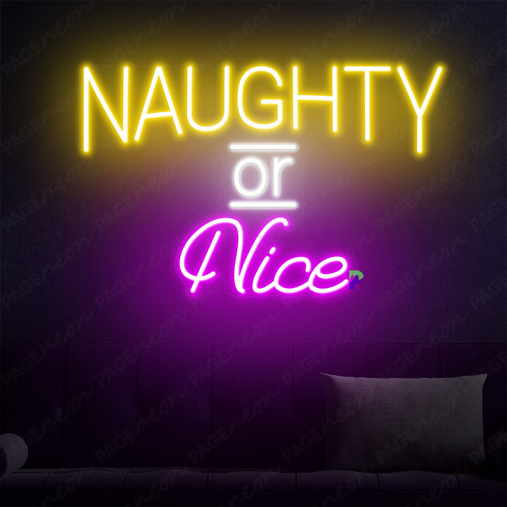 Naughty Neon Signs Man Cave Led Sign Yellow