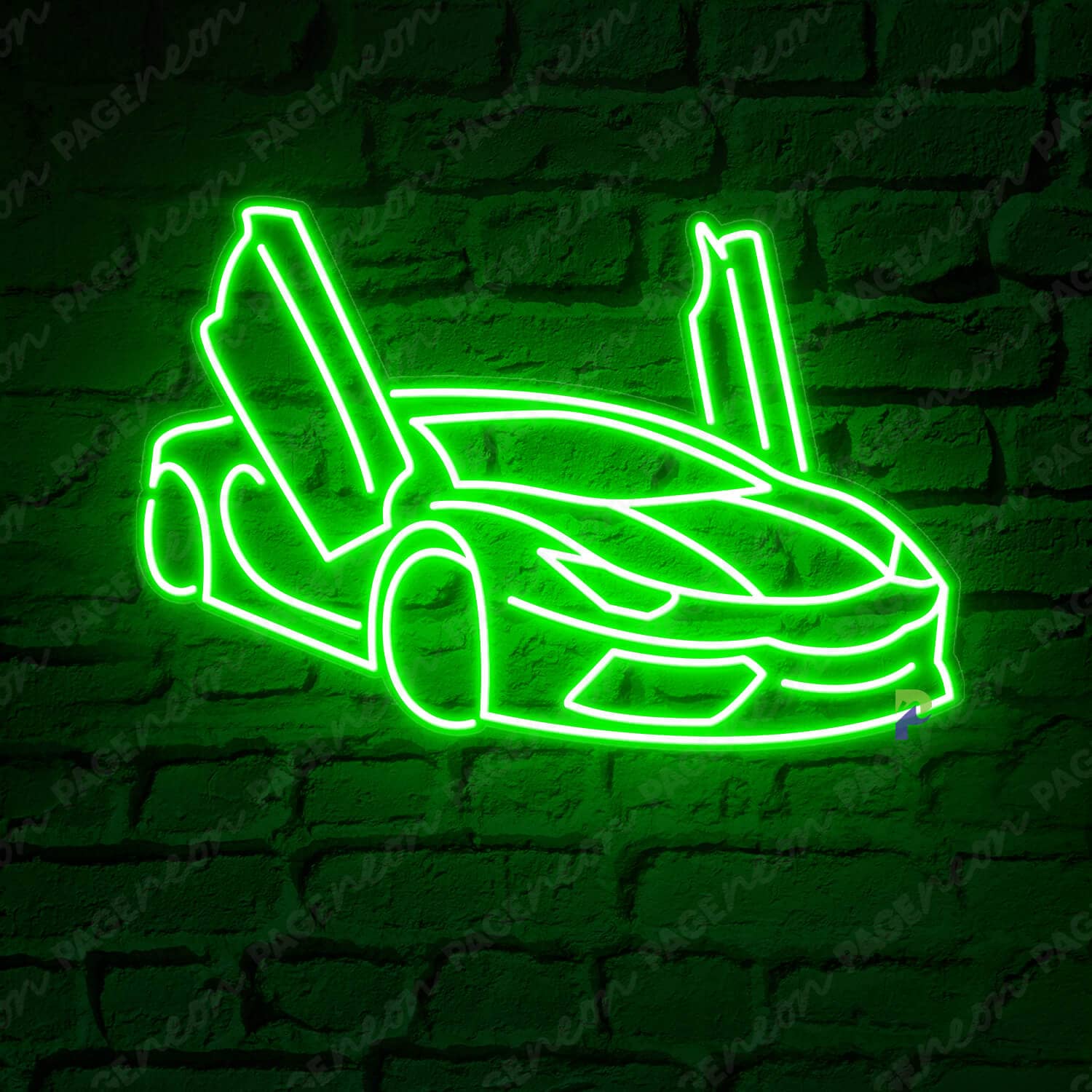 Neon Car Sign Led Sport Car Sign Green
