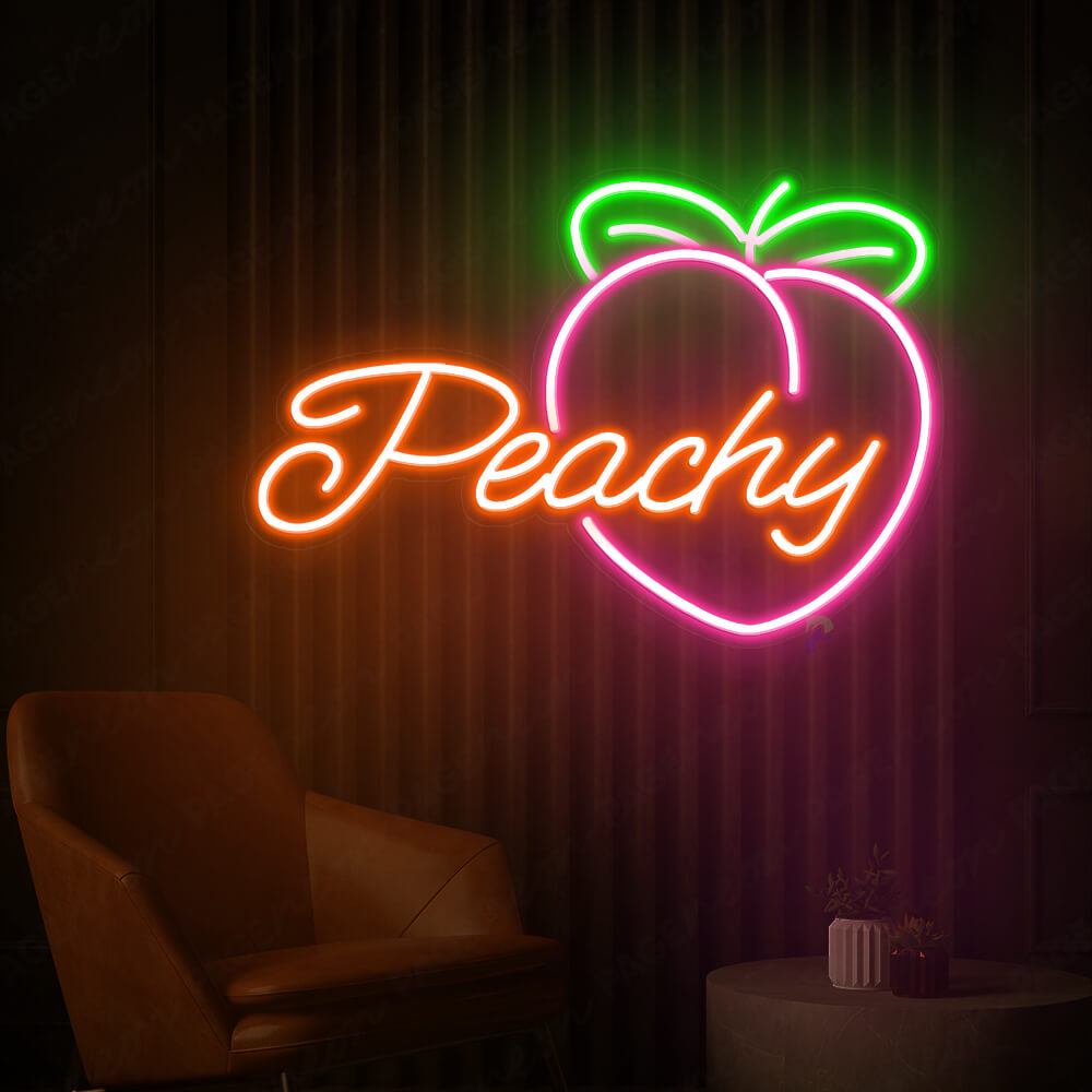 Peach Neon Sign Orange Led Sign 1