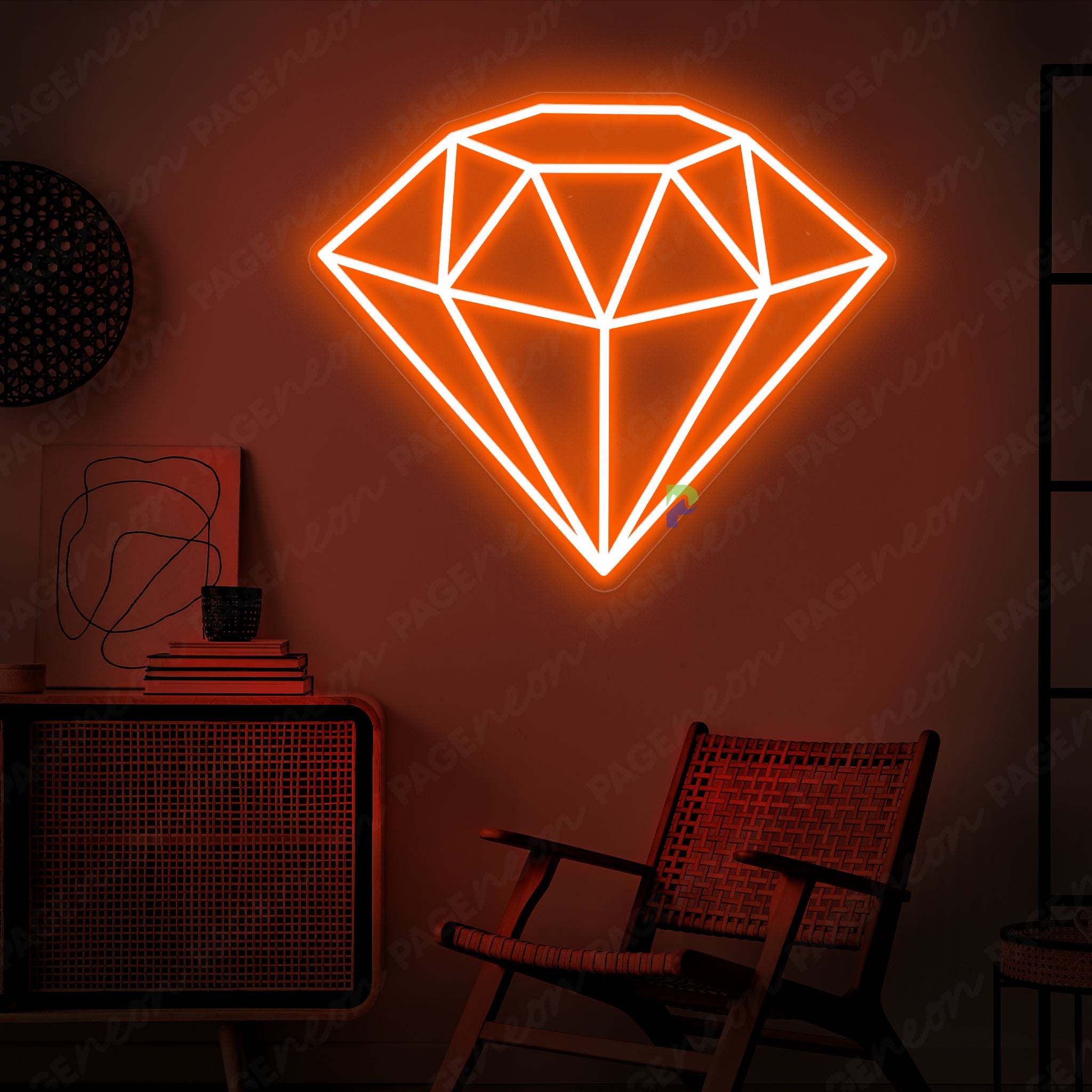 Diamond Neon Sign White Aesthetic Led Light
