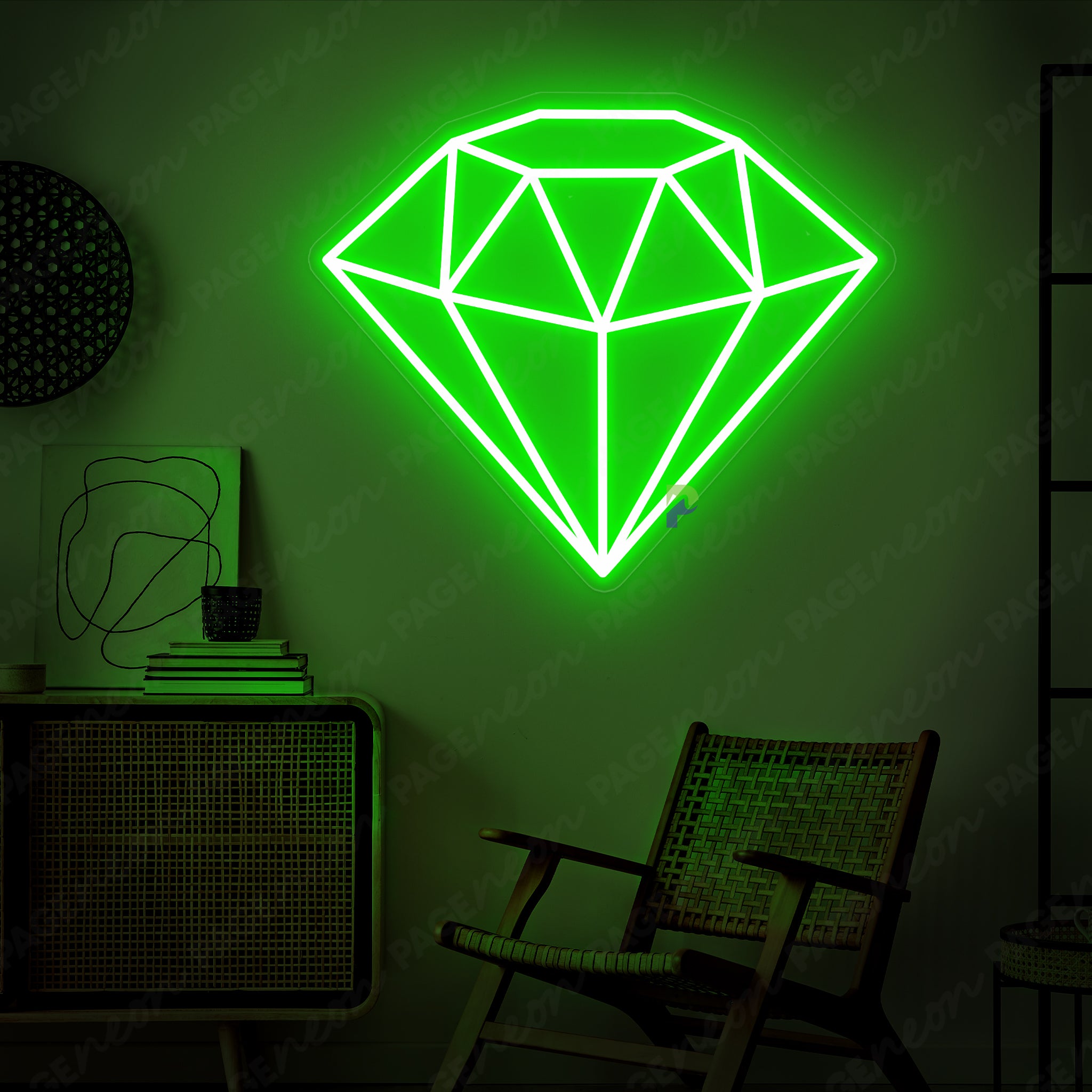 Diamond Neon Sign White Aesthetic Led Light