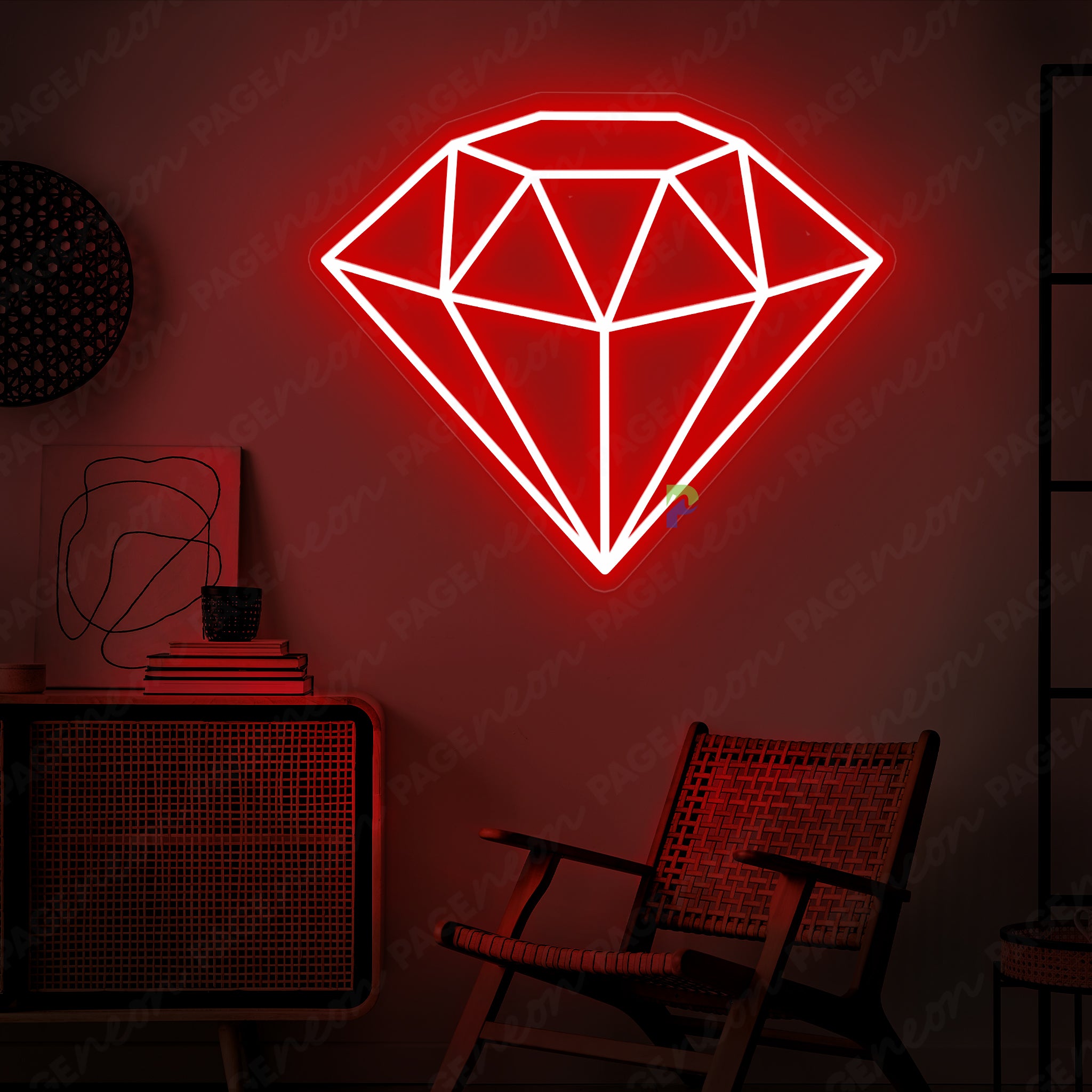 Diamond Neon Sign White Aesthetic Led Light