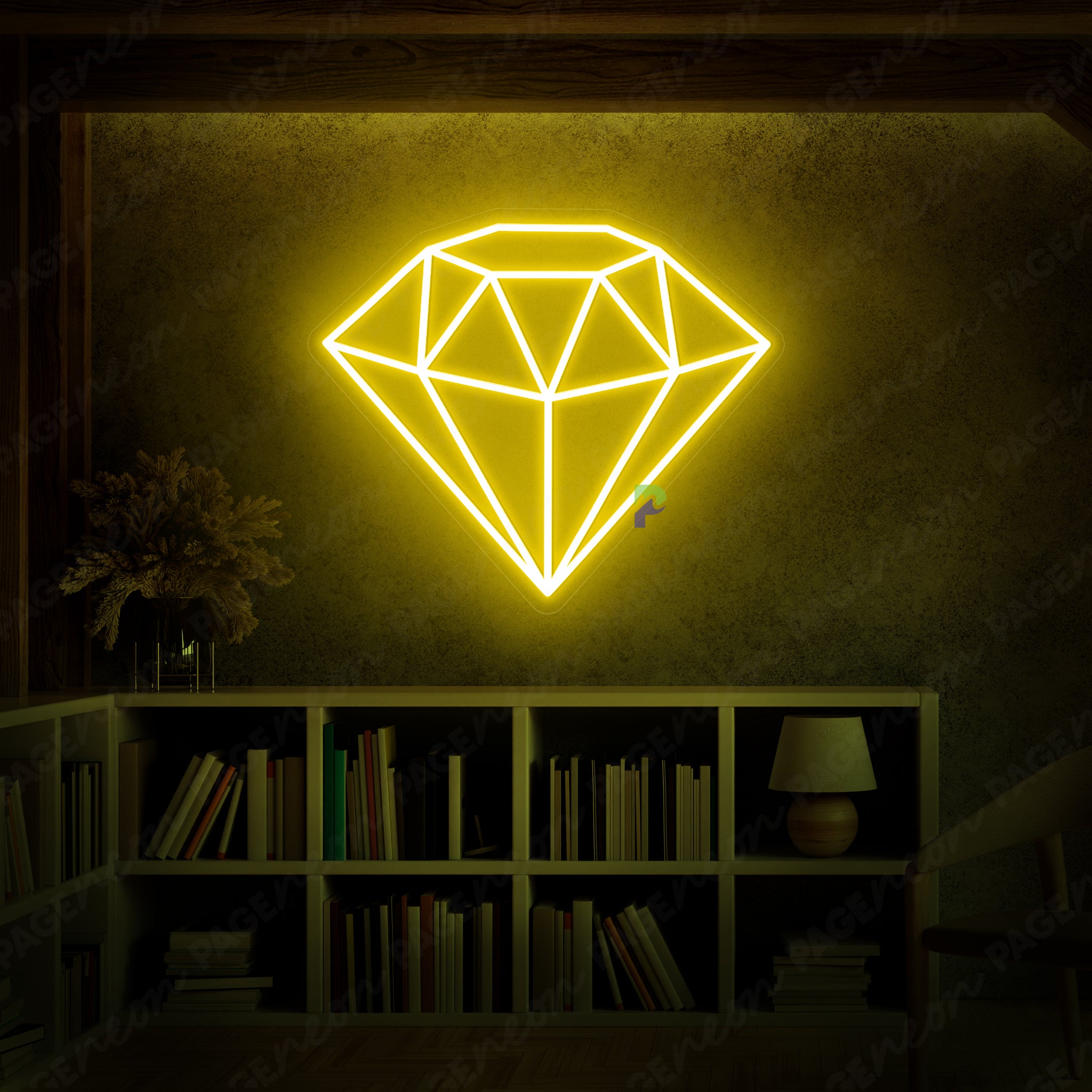 Diamond Neon Sign White Aesthetic Led Light