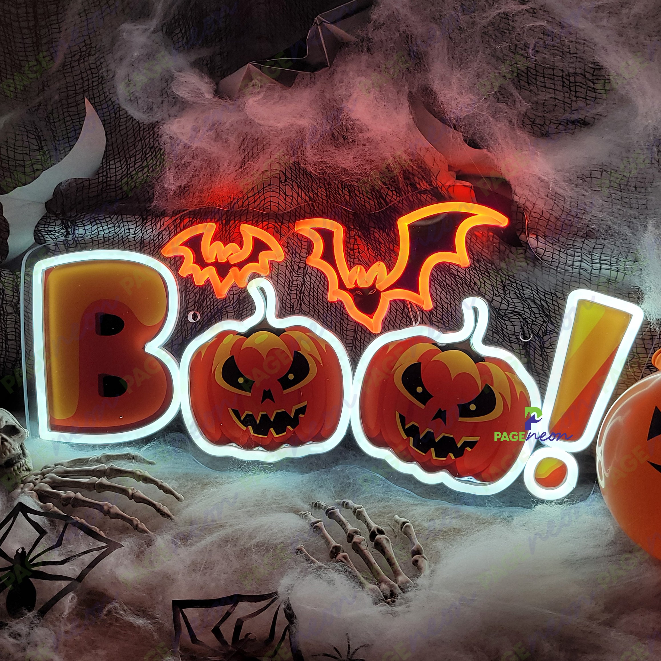 Boo Neon Sign Halloween Scary Led Light
