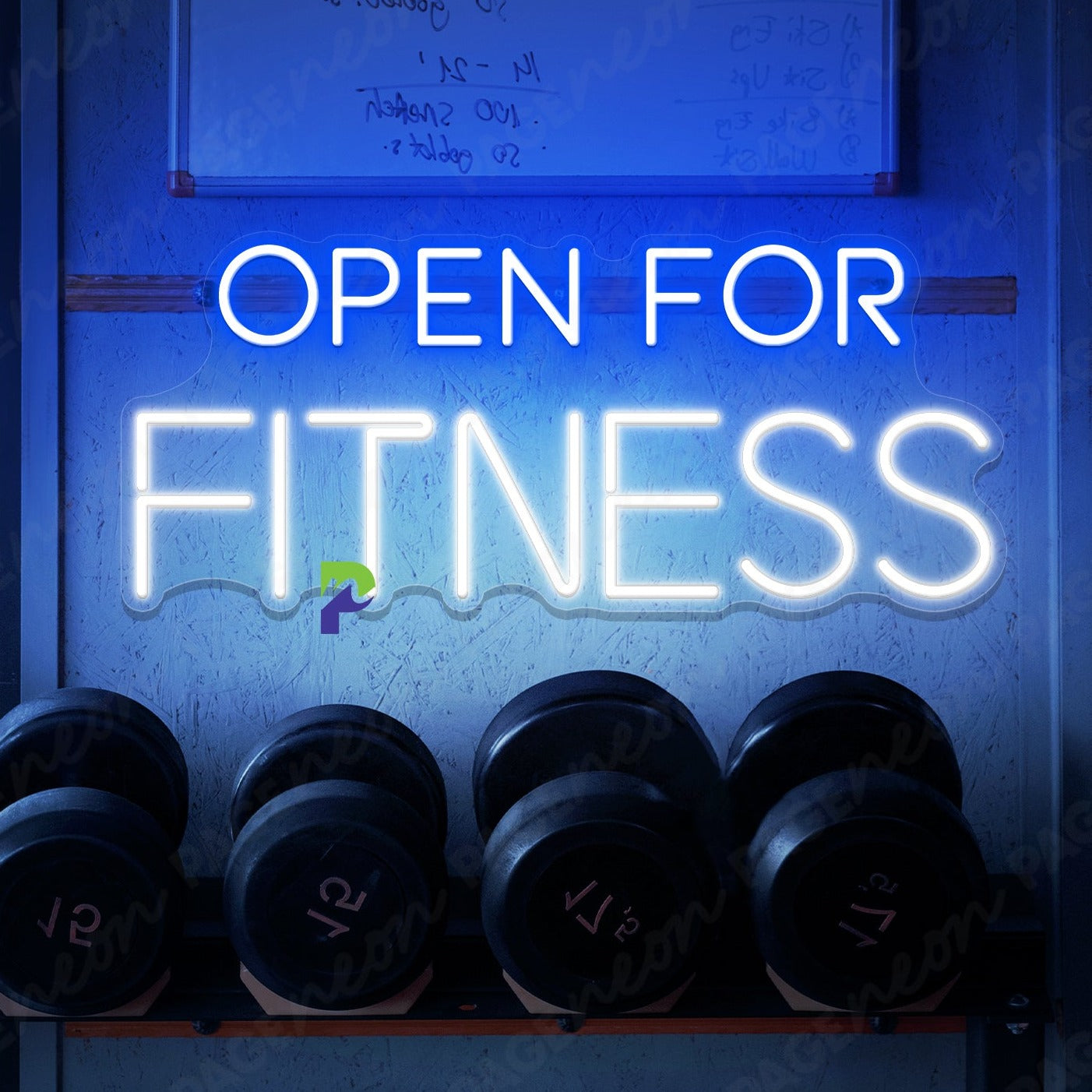 Open For Fitness Neon Sign Buisness Gym Led Light white