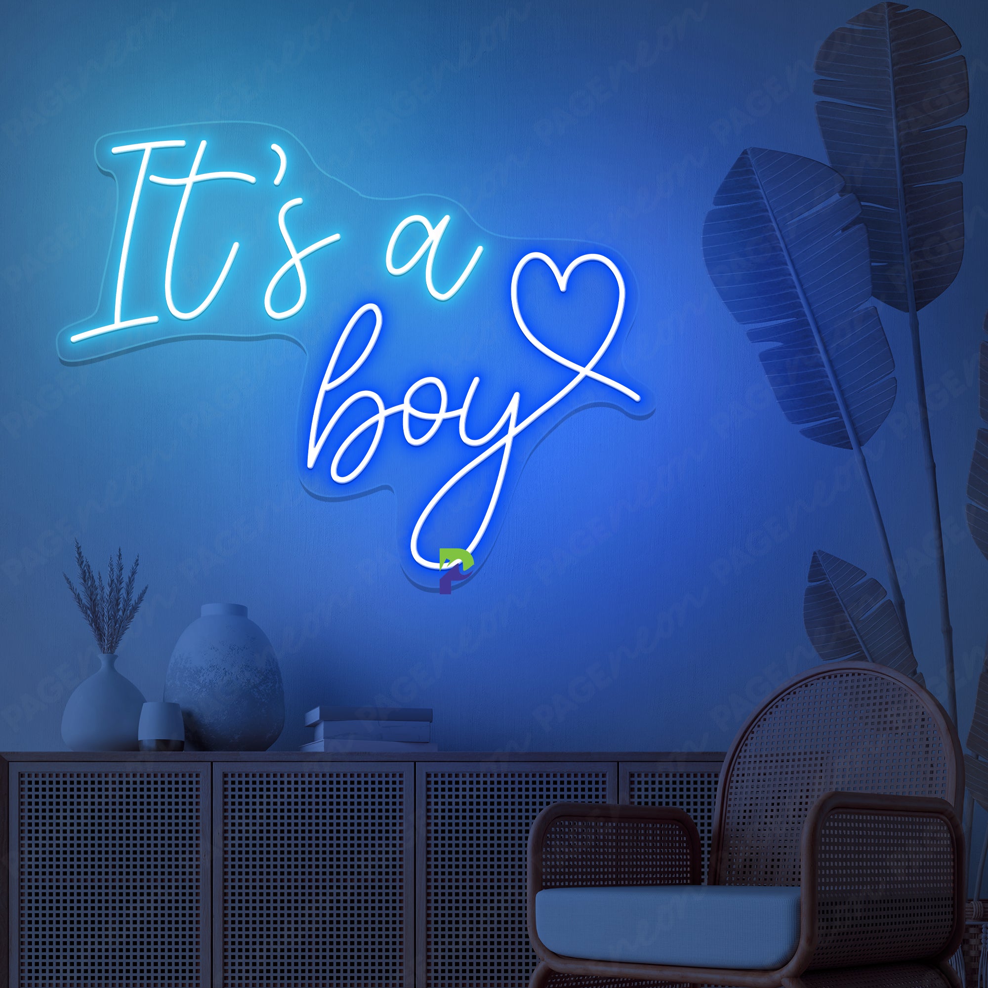 Its A Boy Neon Sign Simple Man Cave Led Light