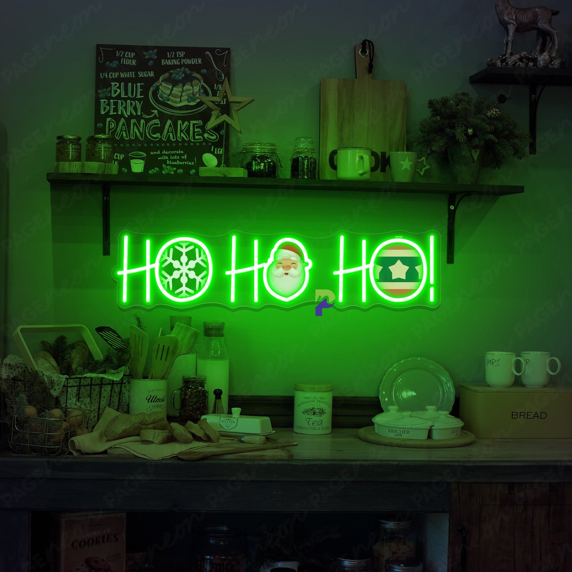 Ho Ho Ho Neon Sign Christmas Led Neon Light green