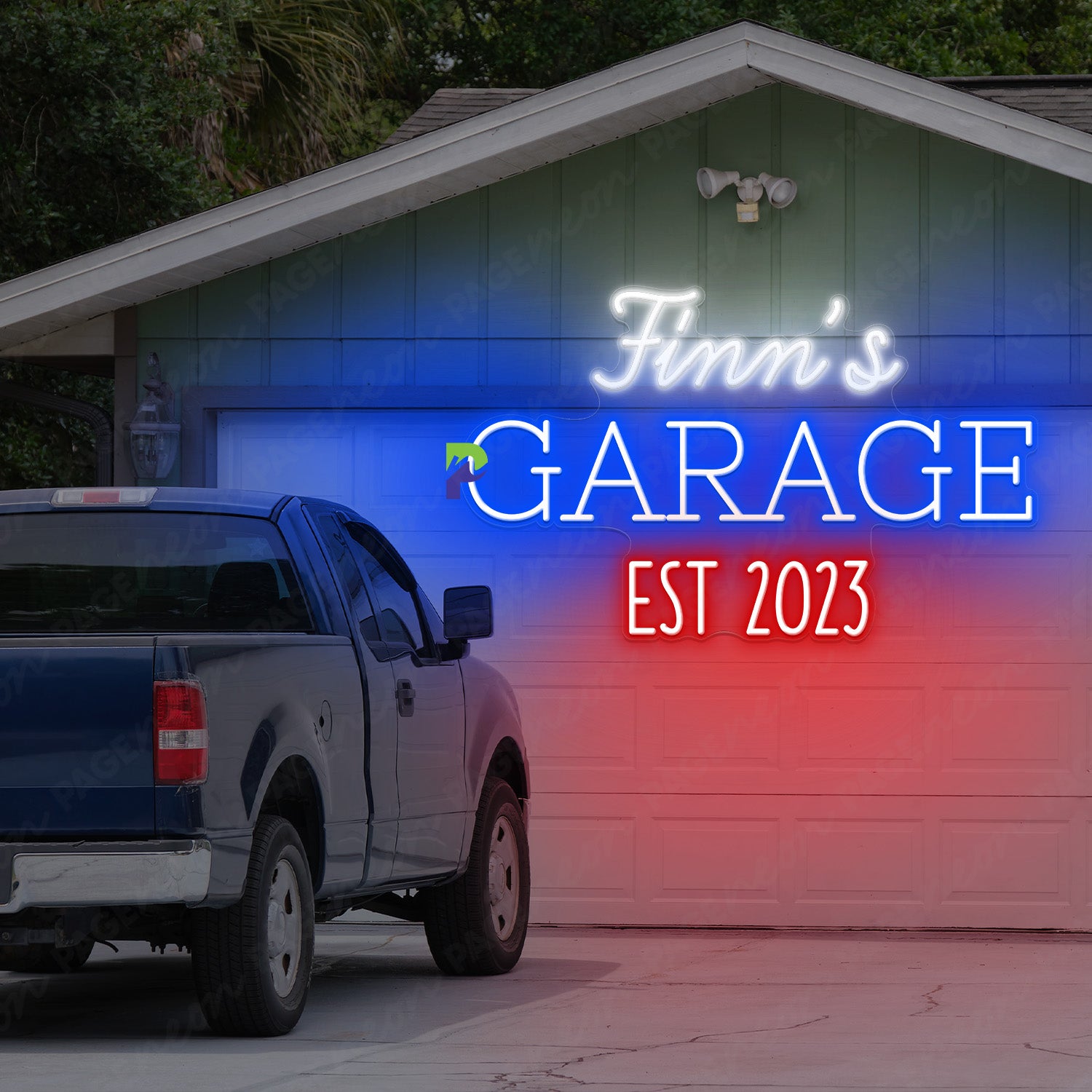 Neon Garage Signs Custom Name Led Light 2