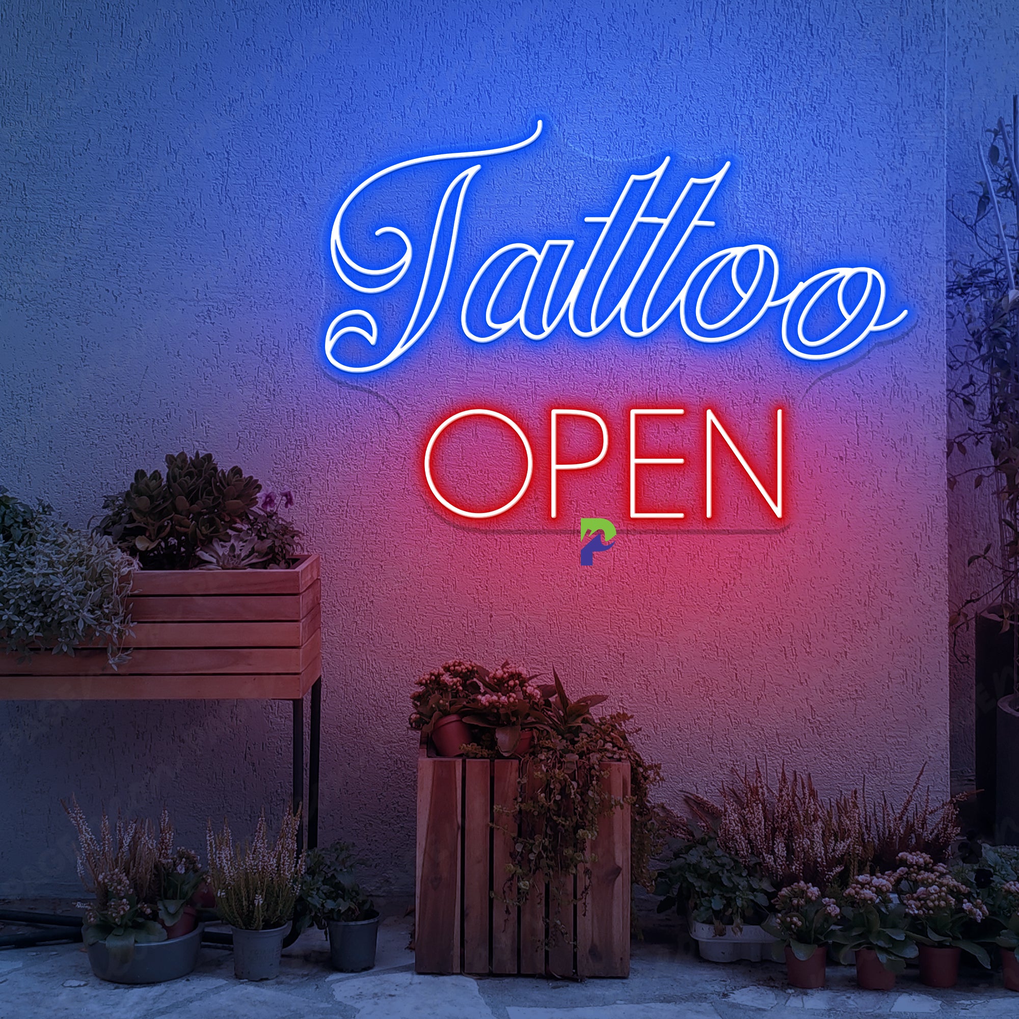 Neon Tattoo Open Sign Business Led Light
