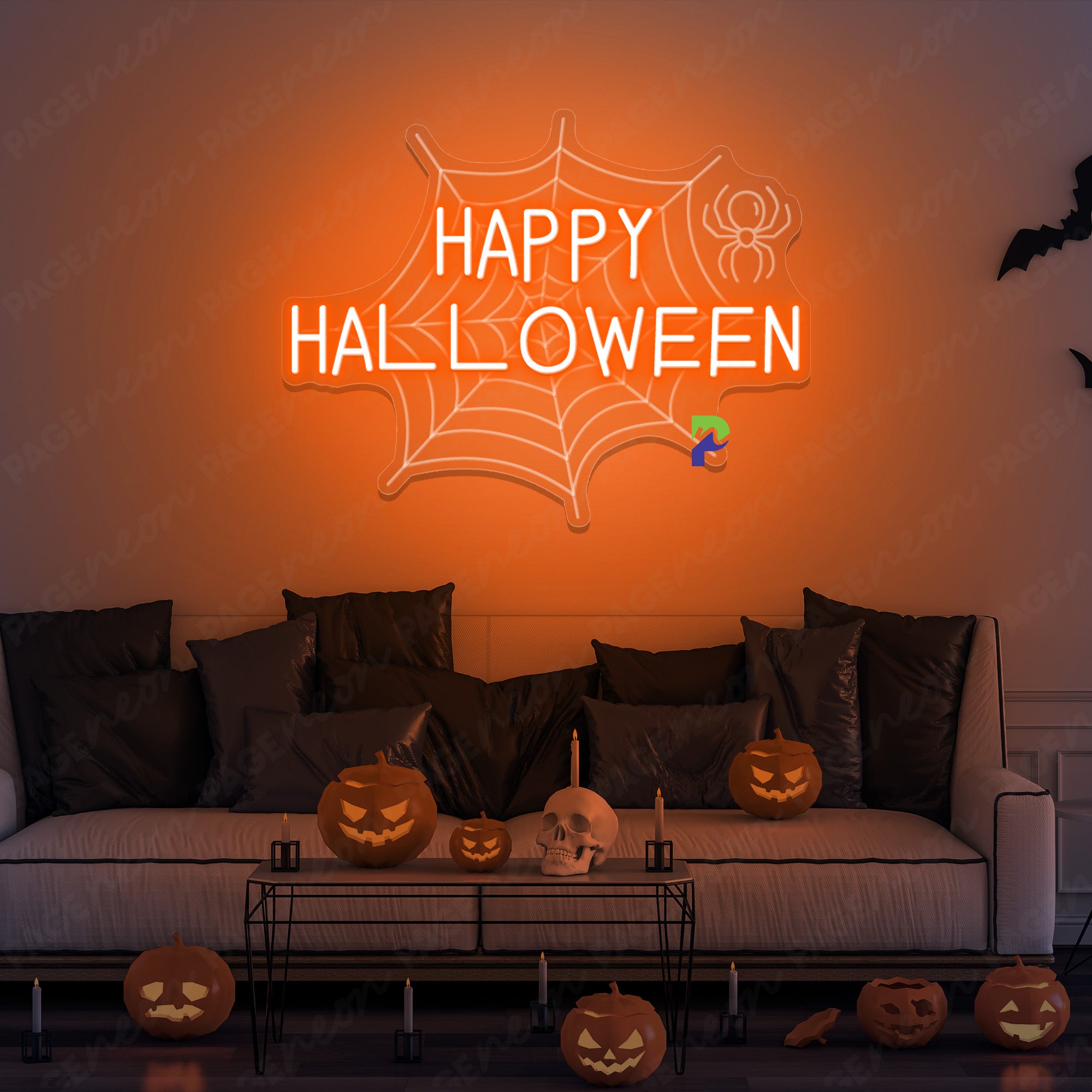 Happy Halloween Neon Sign Spooky Led Light 3