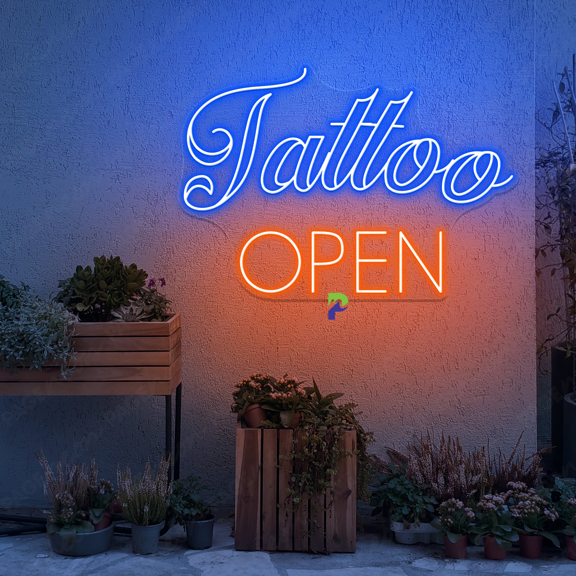 Neon Tattoo Open Sign Business Led Light
