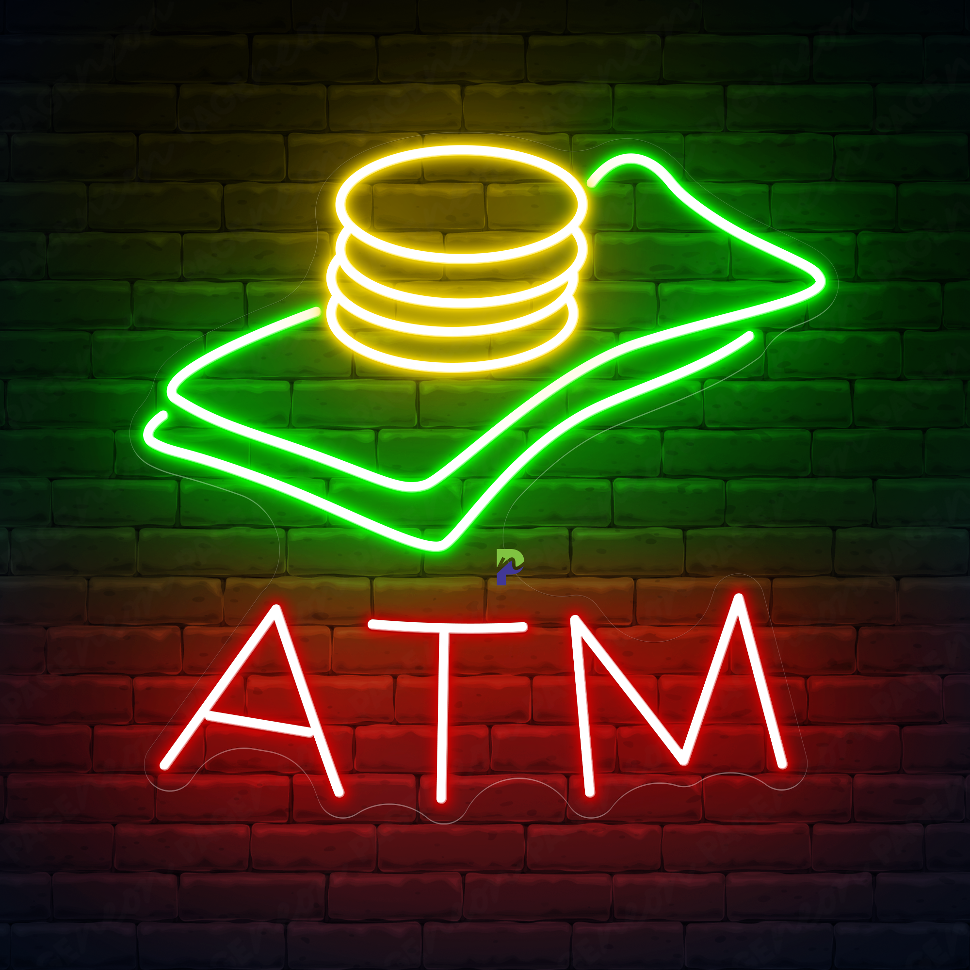 ATM Neon Signs Large Led Light