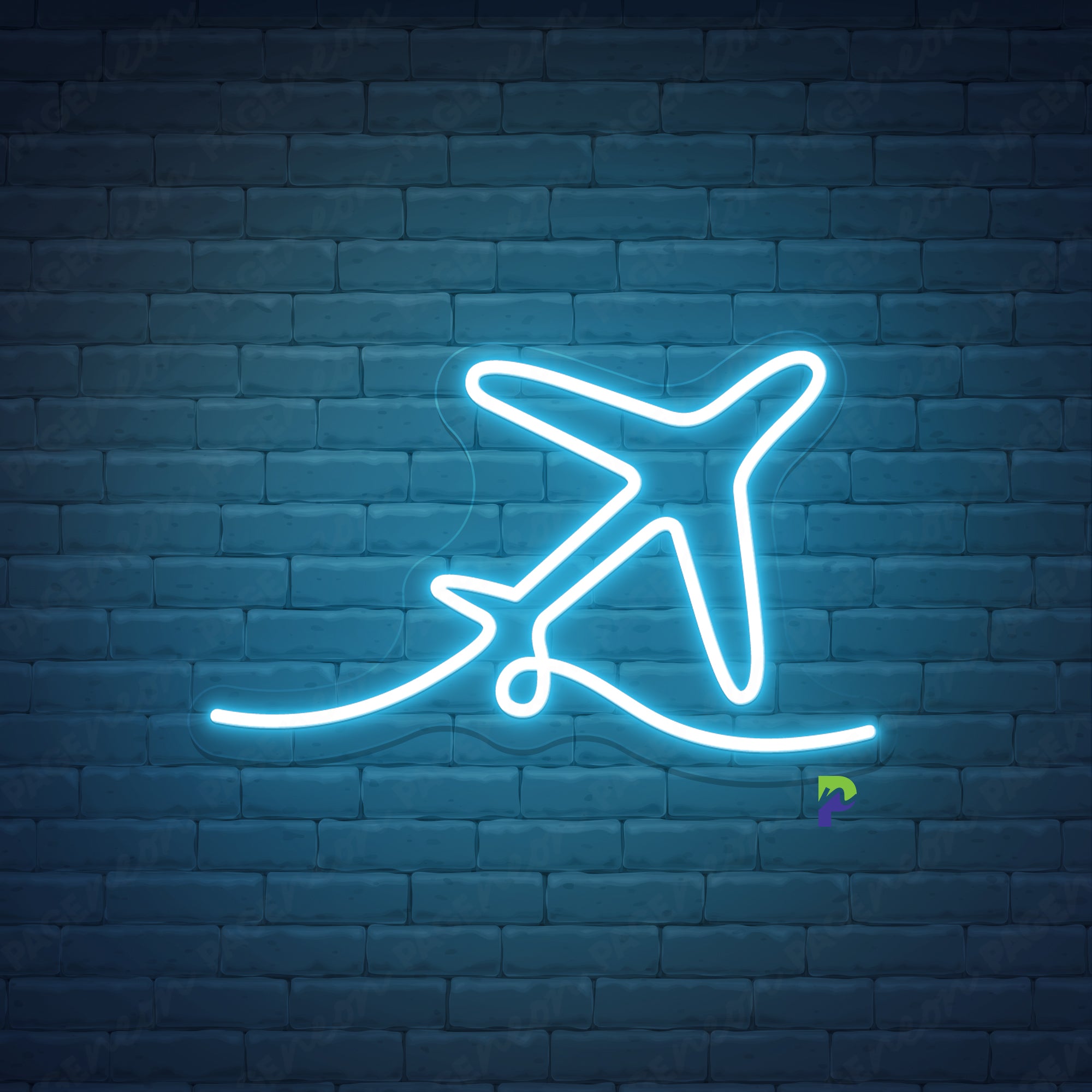 Airplane Neon Signs Travel Led Light