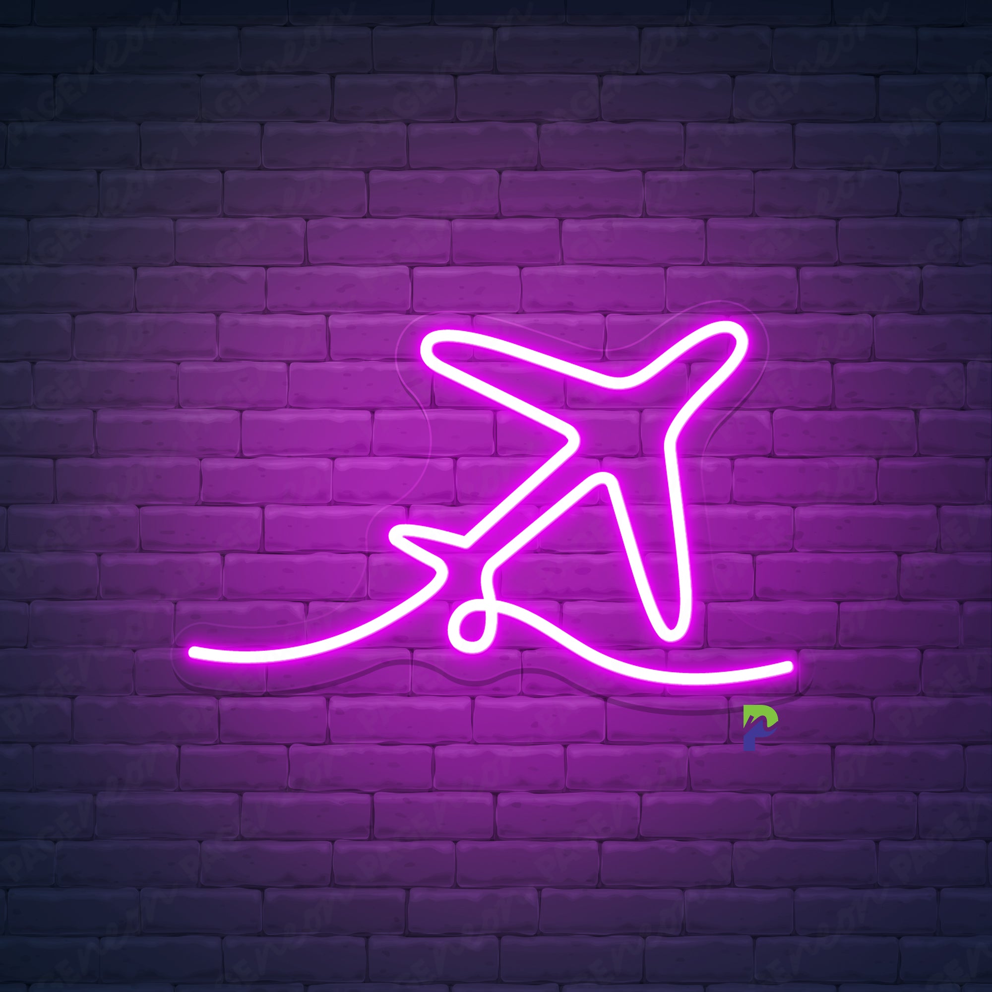 Airplane Neon Signs Travel Led Light