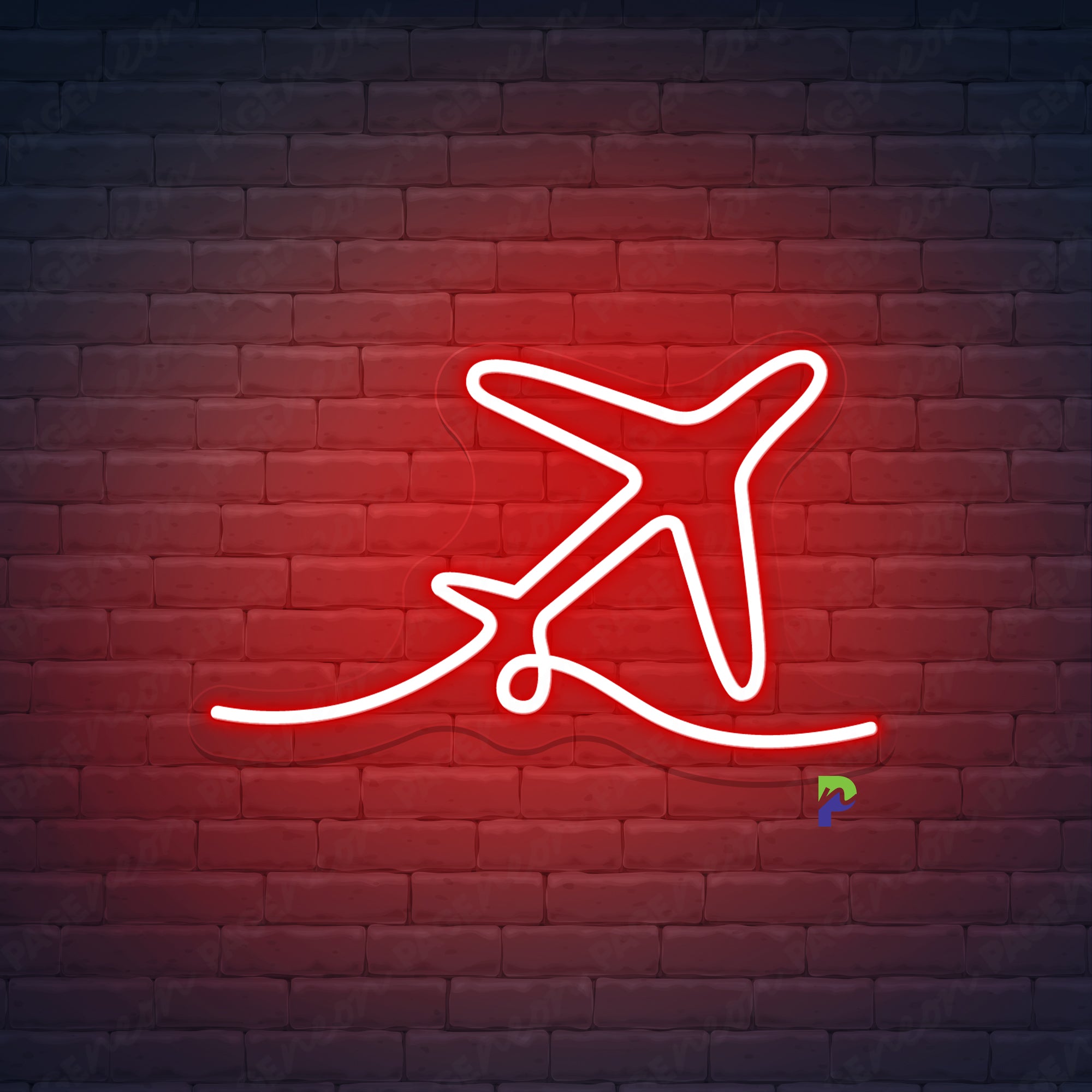 Airplane Neon Signs Travel Led Light