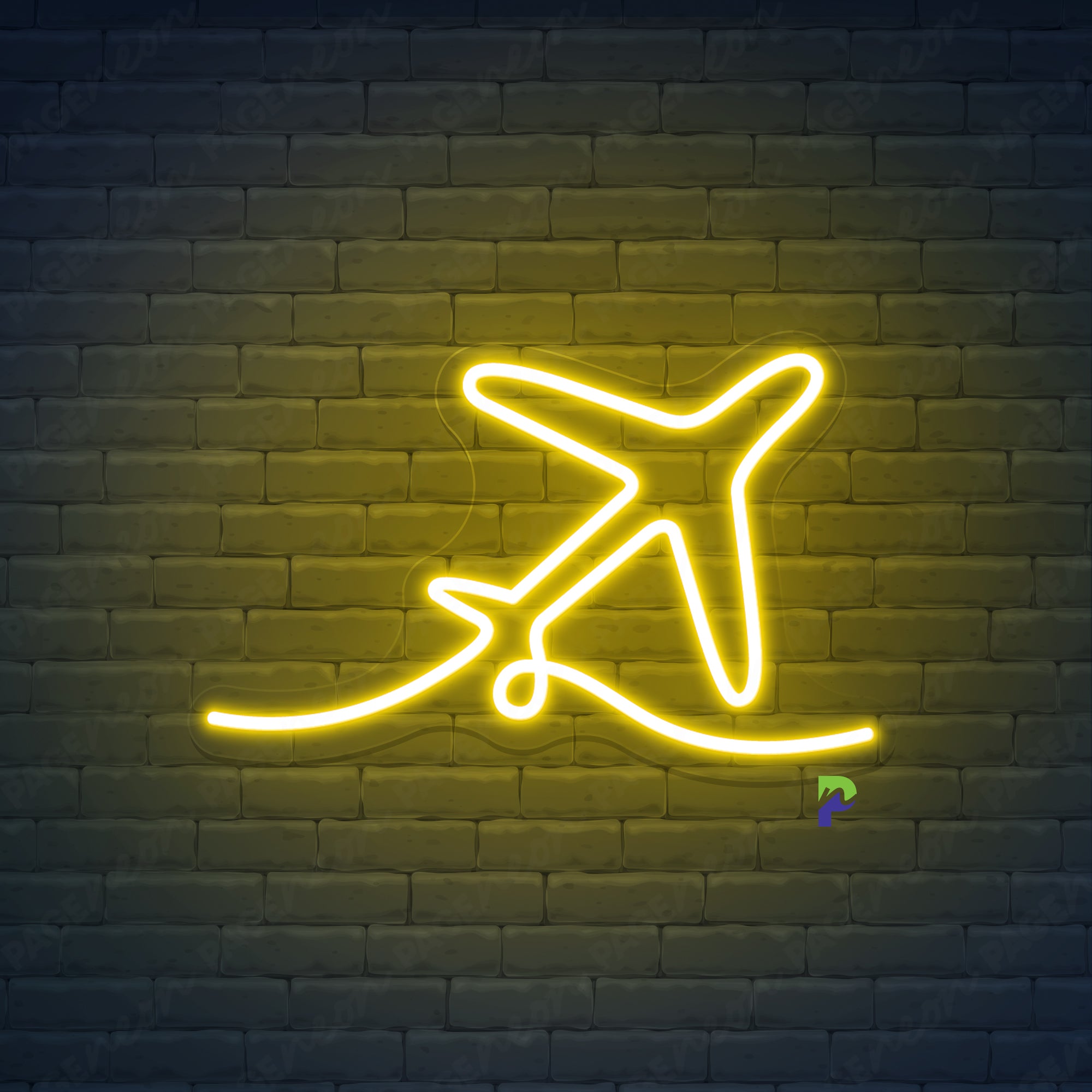 Airplane Neon Signs Travel Led Light