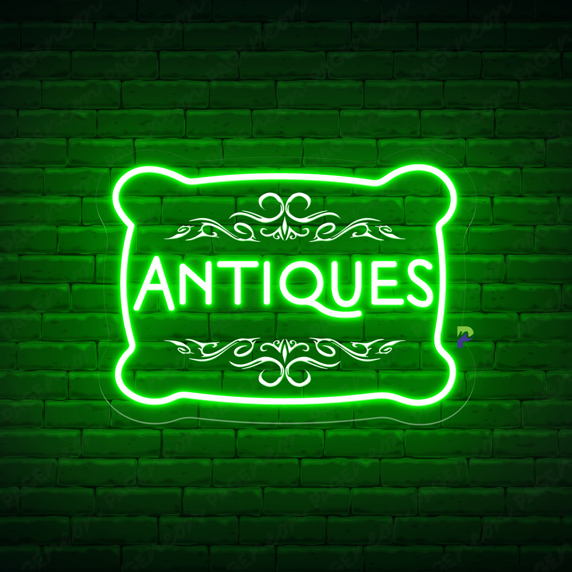 Antique Neon Signs Vintage Engraved Led Light