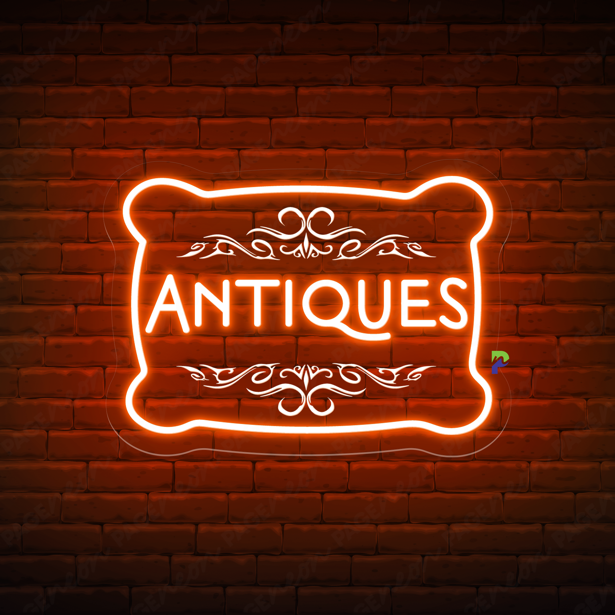 Antique Neon Signs Vintage Engraved Led Light