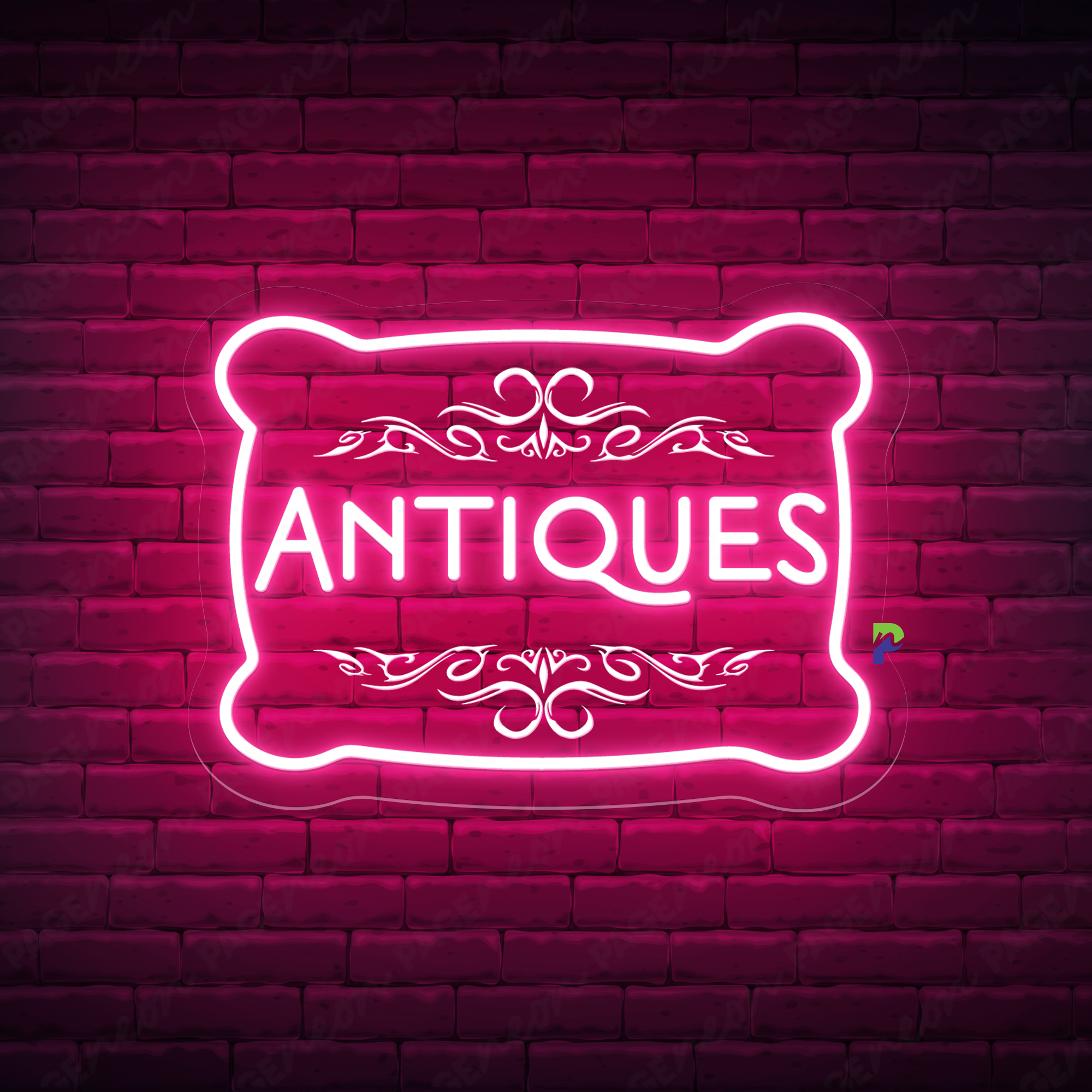 Antique Neon Signs Vintage Engraved Led Light