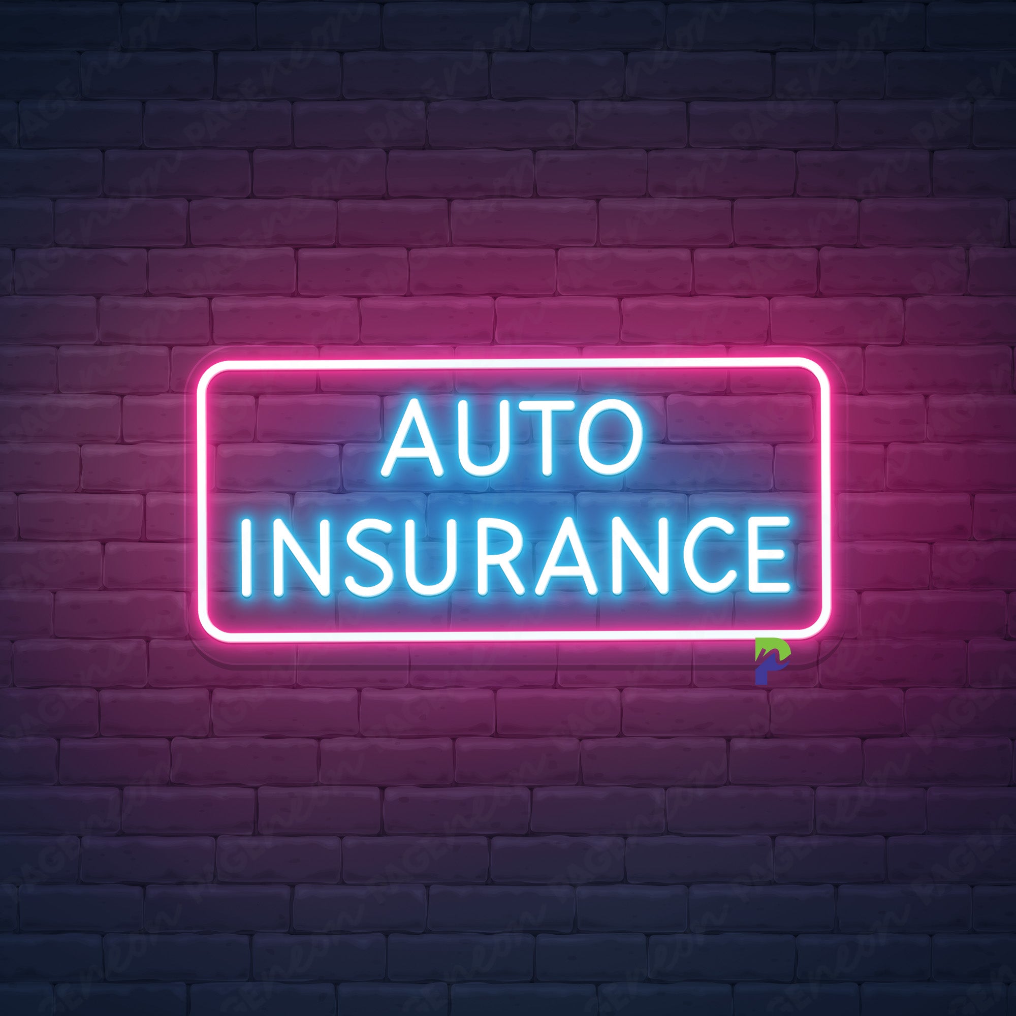 Auto Insurance Neon Signs Business Led Light