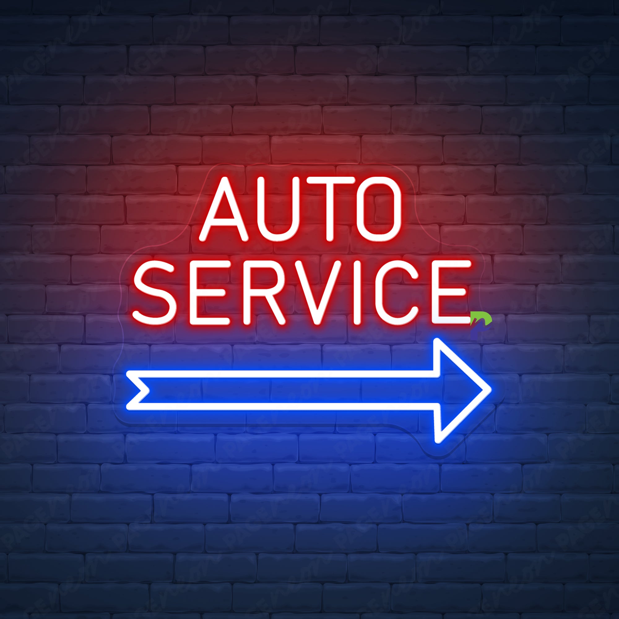 Auto Service Neon Signs Business Custom Led Light