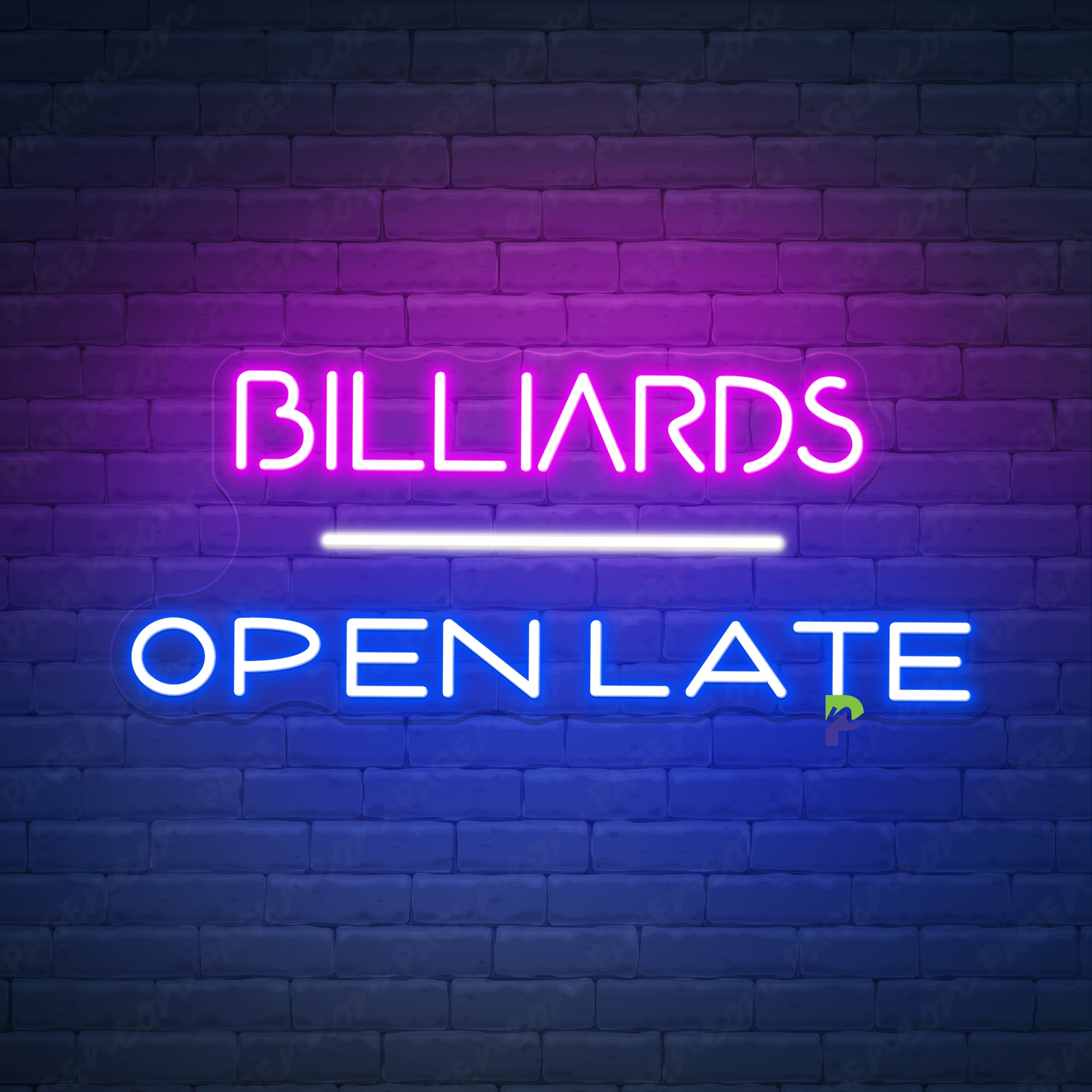 Billiards Neon Sign Open Late Led Light