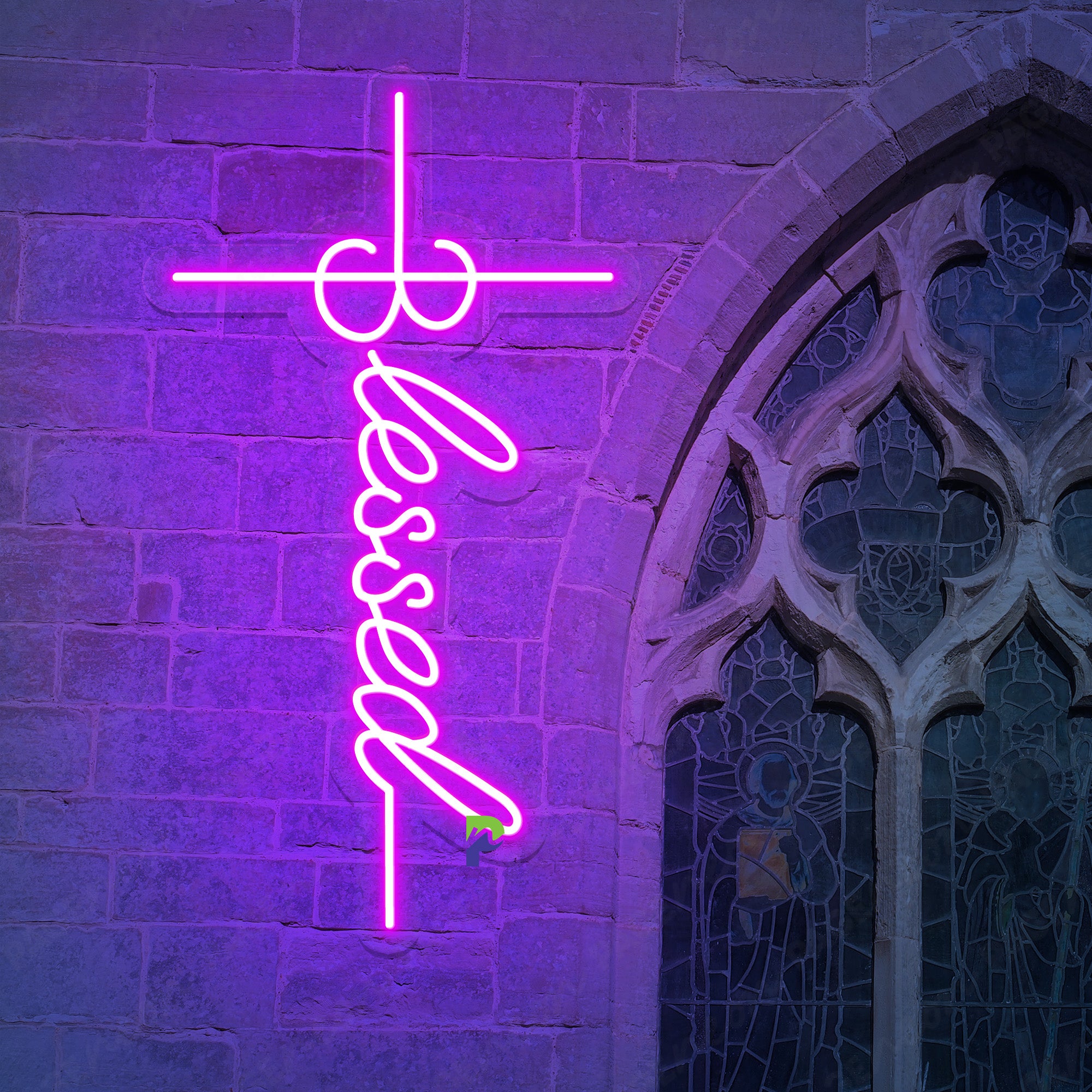 Blessed Neon Sign Religious Cross Led Light