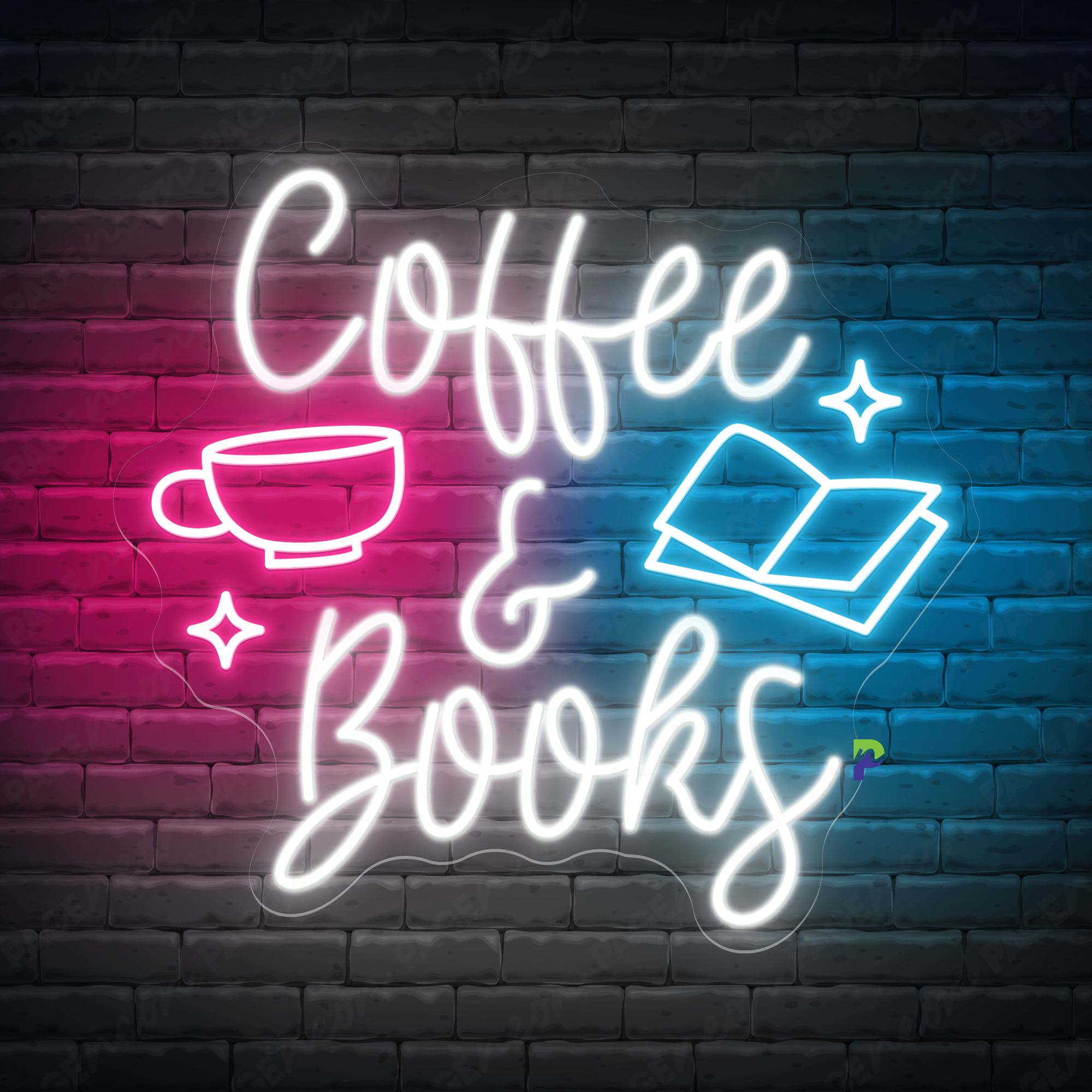 Books Coffee Neon Signs Business Led Light