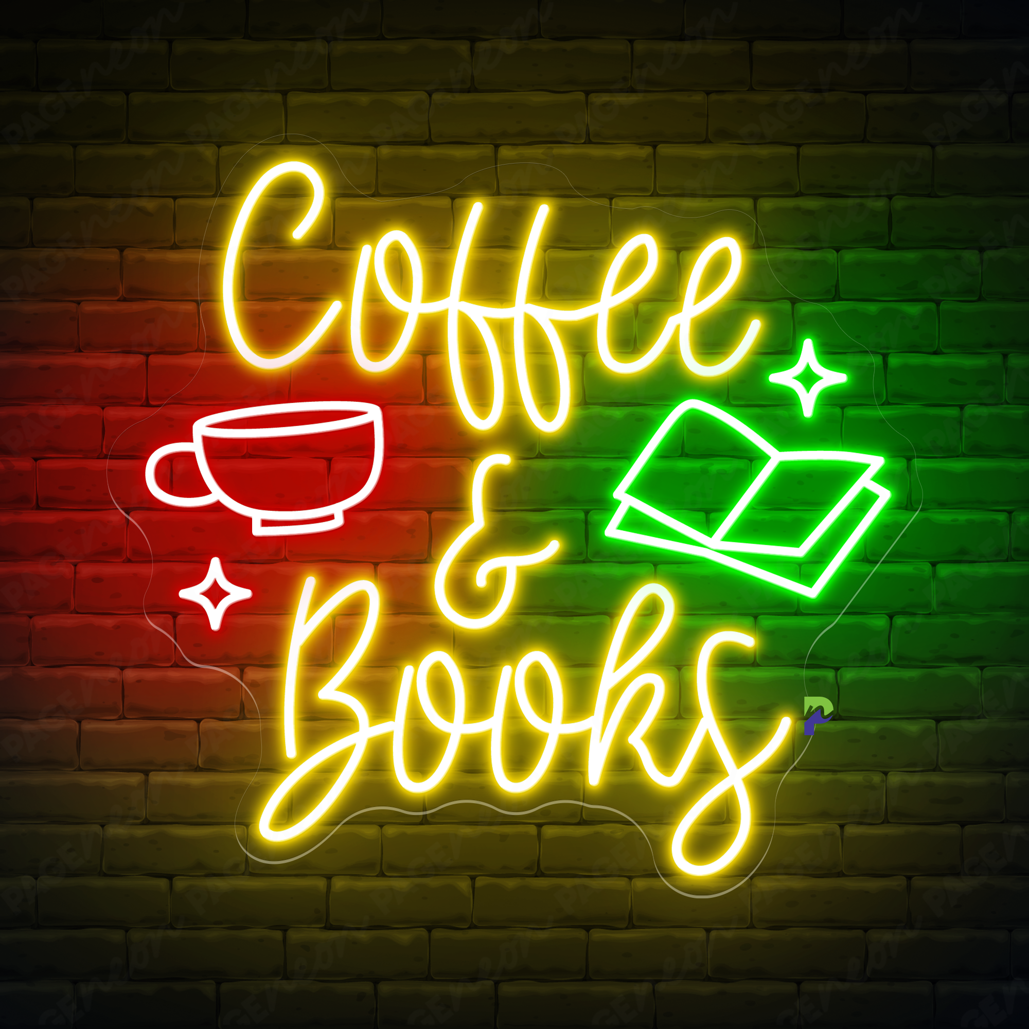 Books Coffee Neon Signs Business Led Light