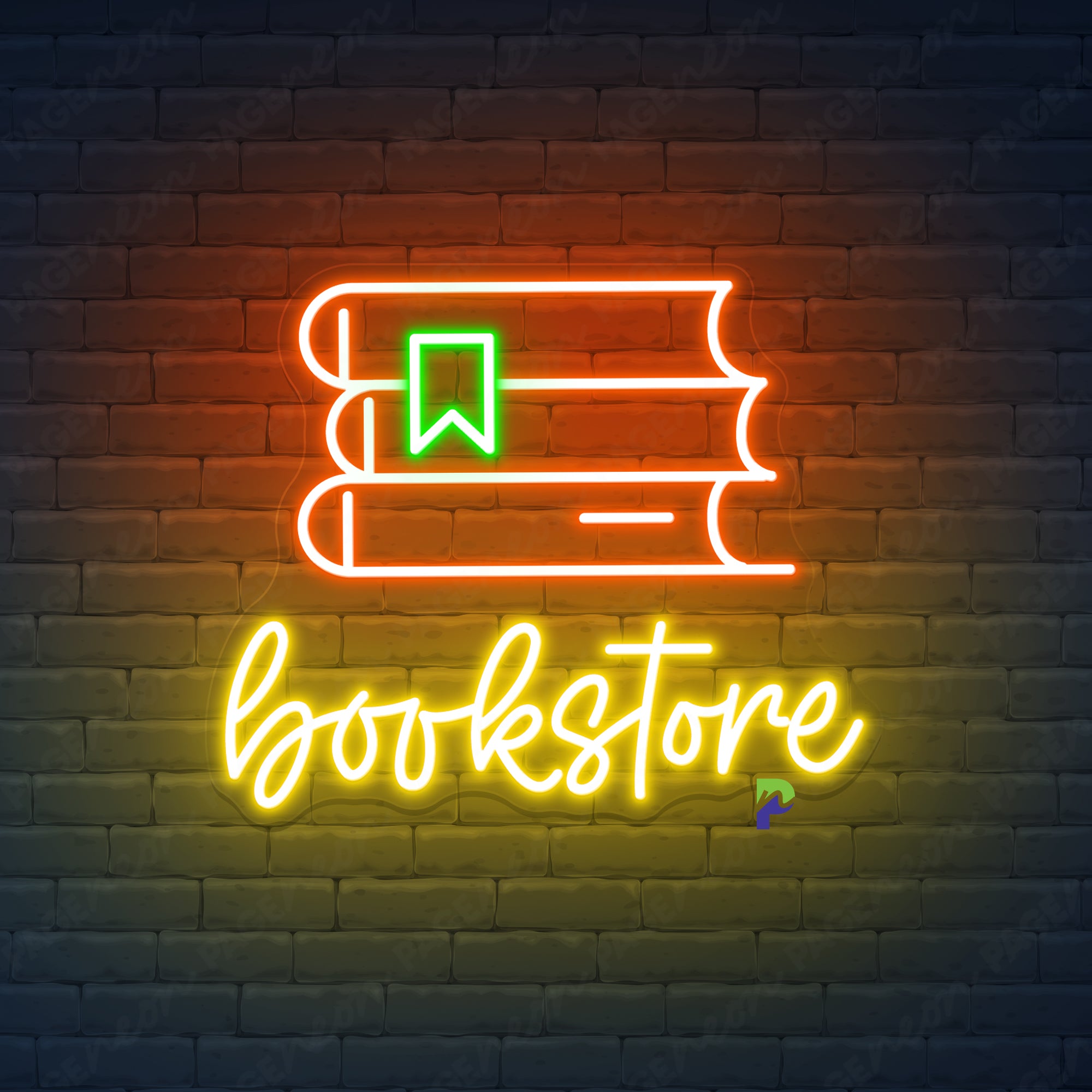 Books Neon Signs Bookstore Custom Led Light