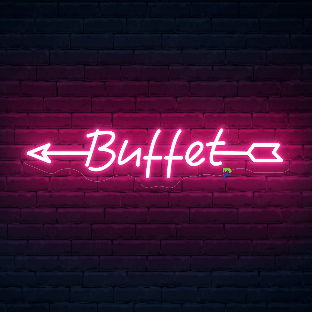 Buffet Neon Sign Custom Arrow Led Light - PageNeon