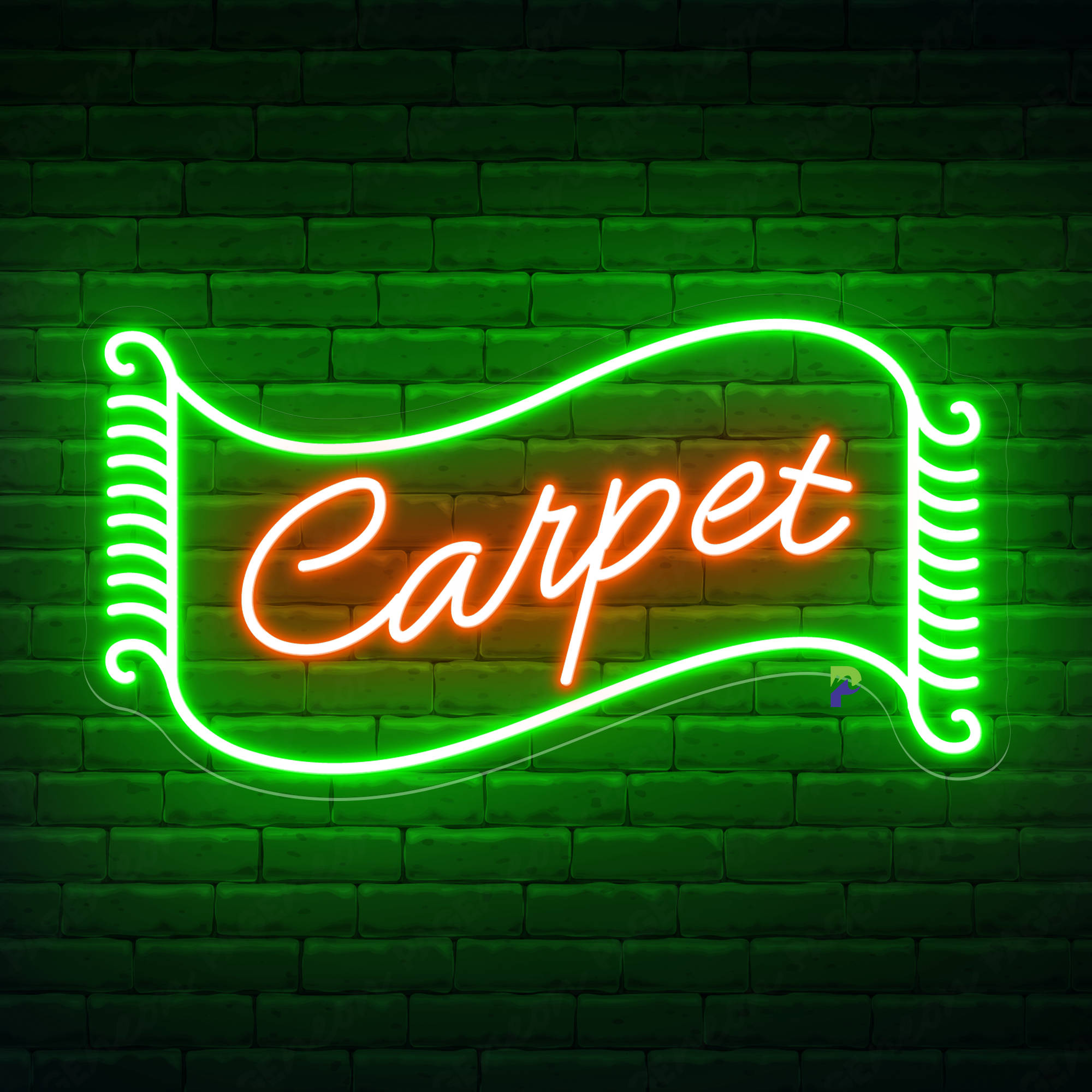 Carpet Neon Signs Vintage Led Light