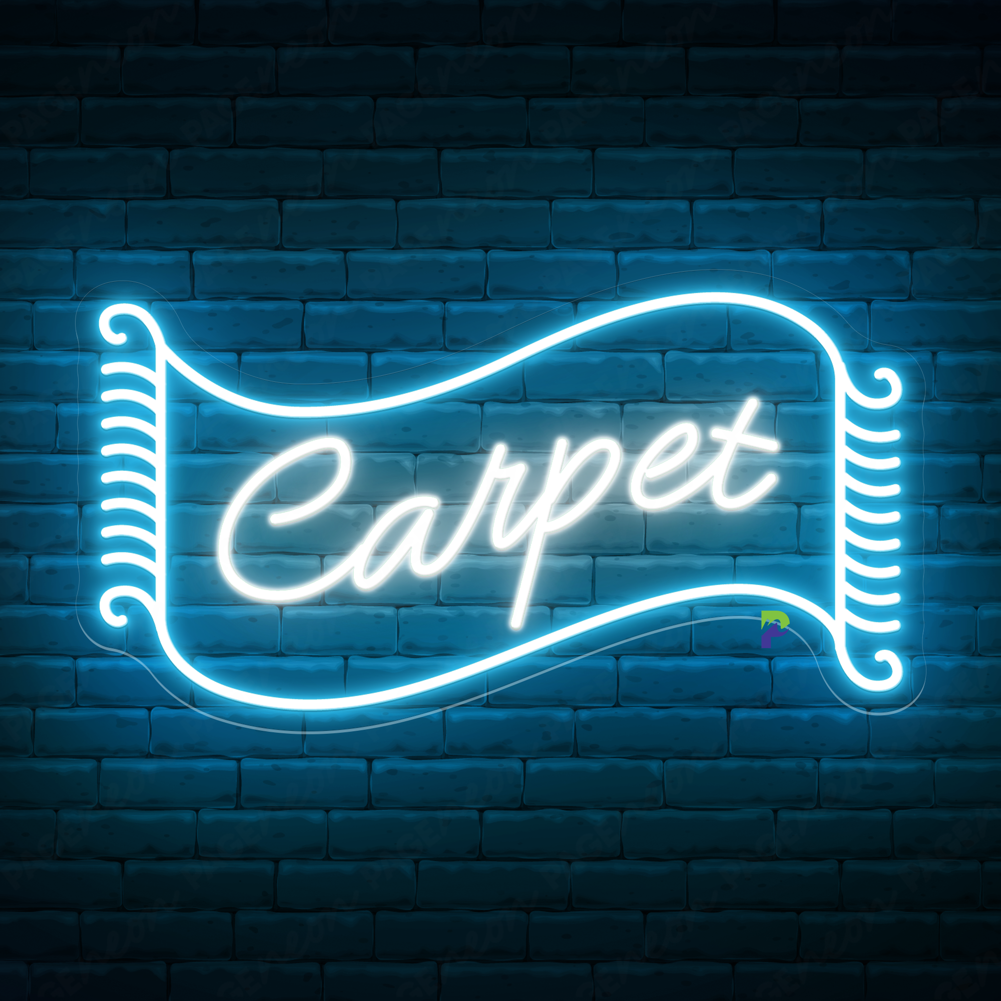 Carpet Neon Signs Vintage Led Light