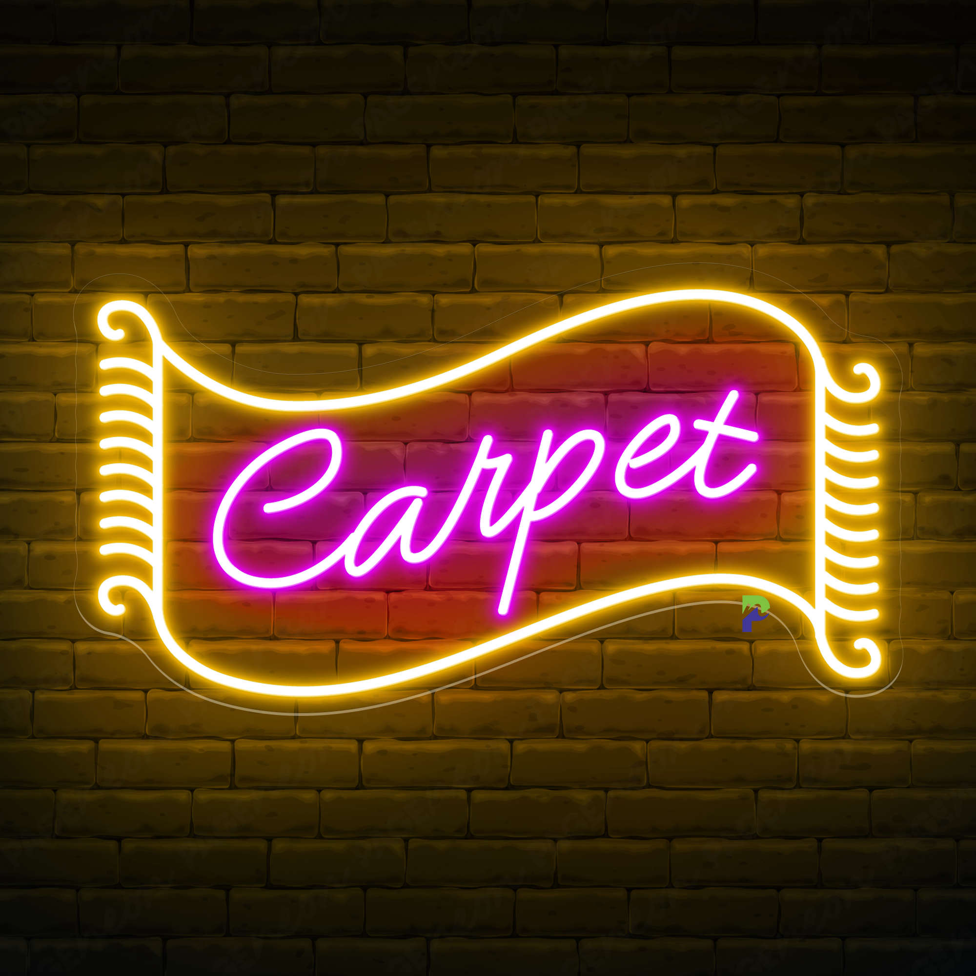 Carpet Neon Signs Vintage Led Light