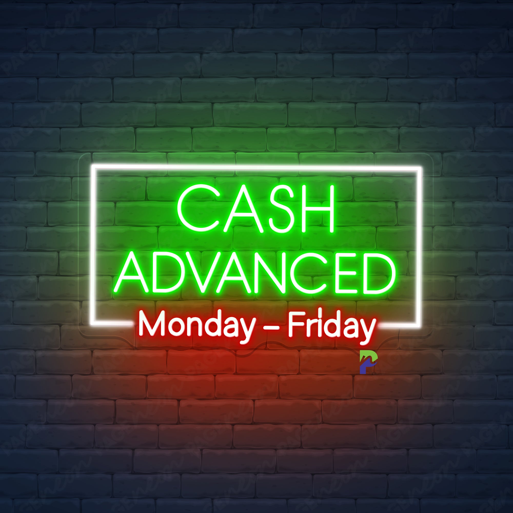 Cash Advanced Neon Sign Custom Checks Led Light