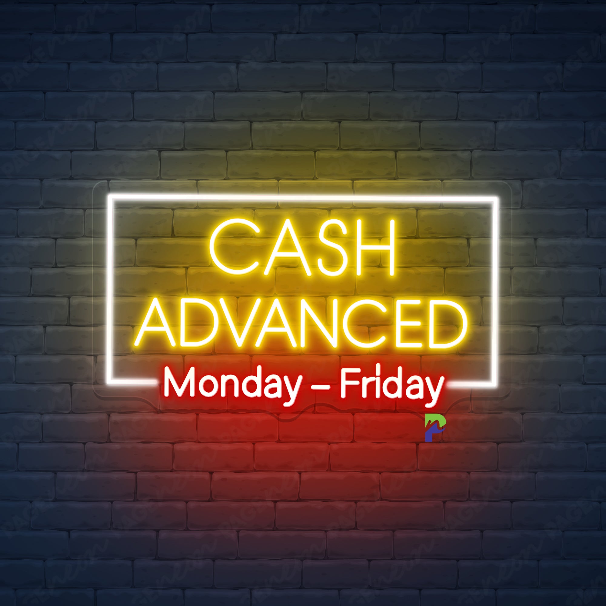 Cash Advanced Neon Sign Custom Checks Led Light