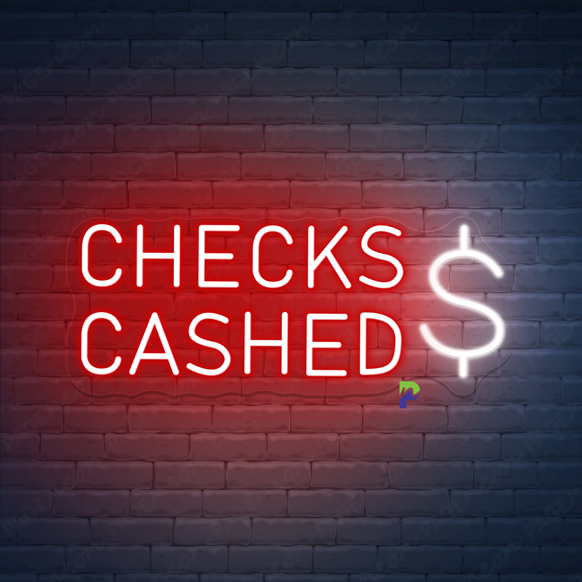 Cashed Checks Neon Sign Business Led Light