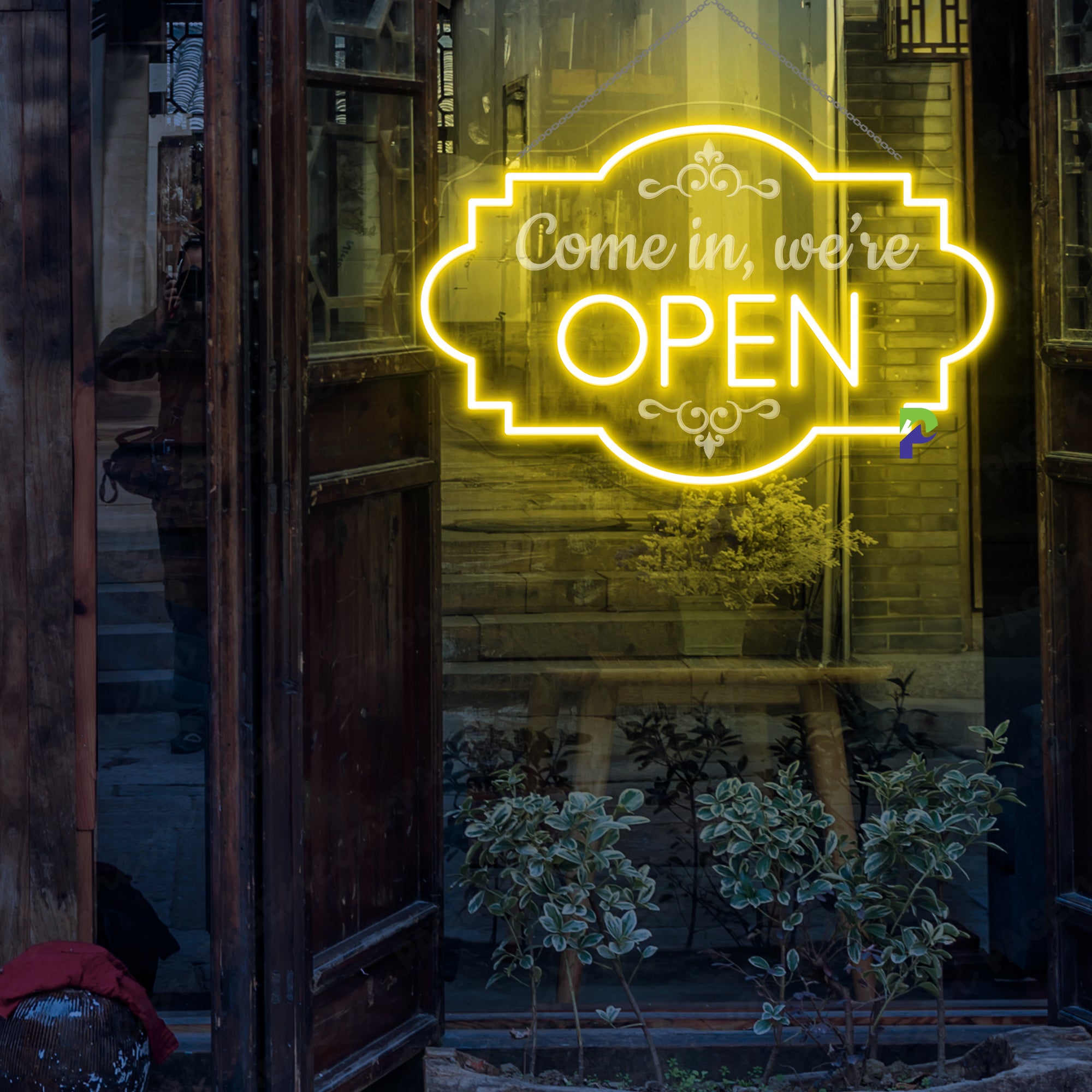 即納在庫ありCome in Come in WE'RE OPEN ネオン管 □ □ アメリカ雑貨