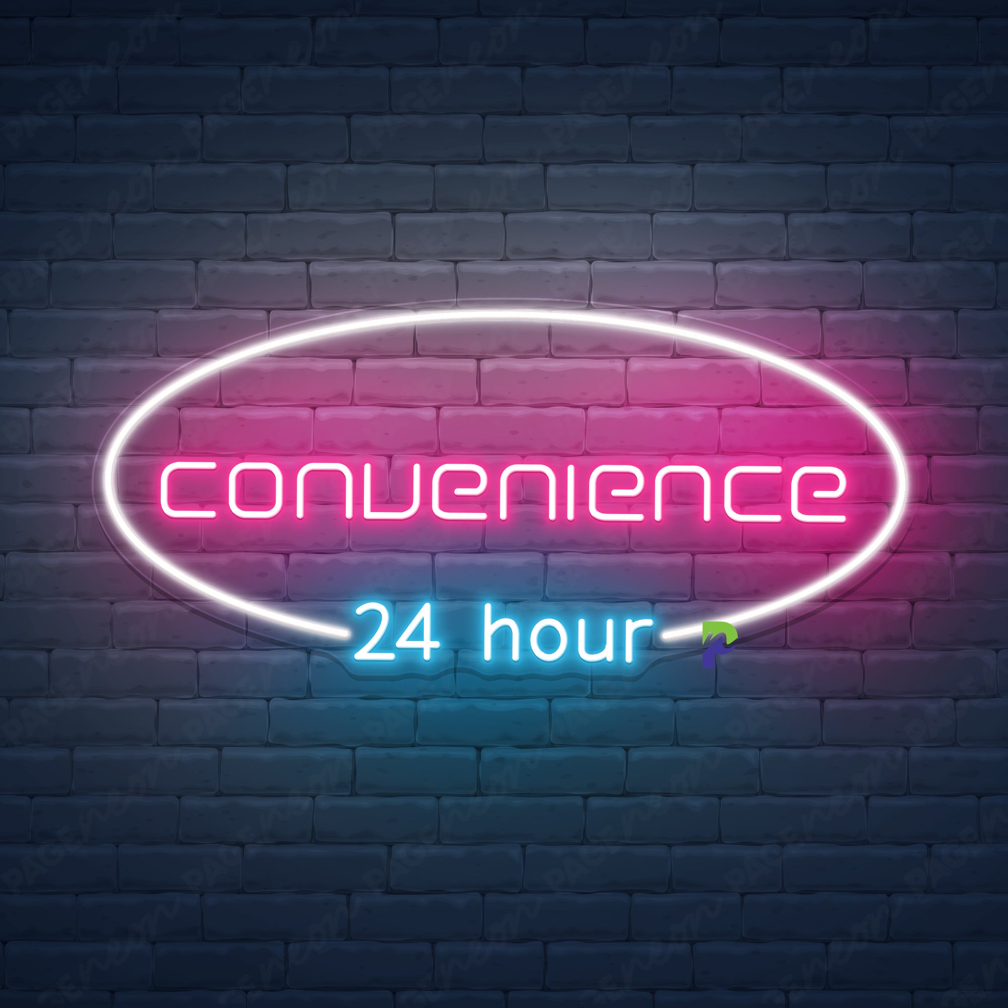 Convenience Store Neon Sign Open 24 Hour Led Light