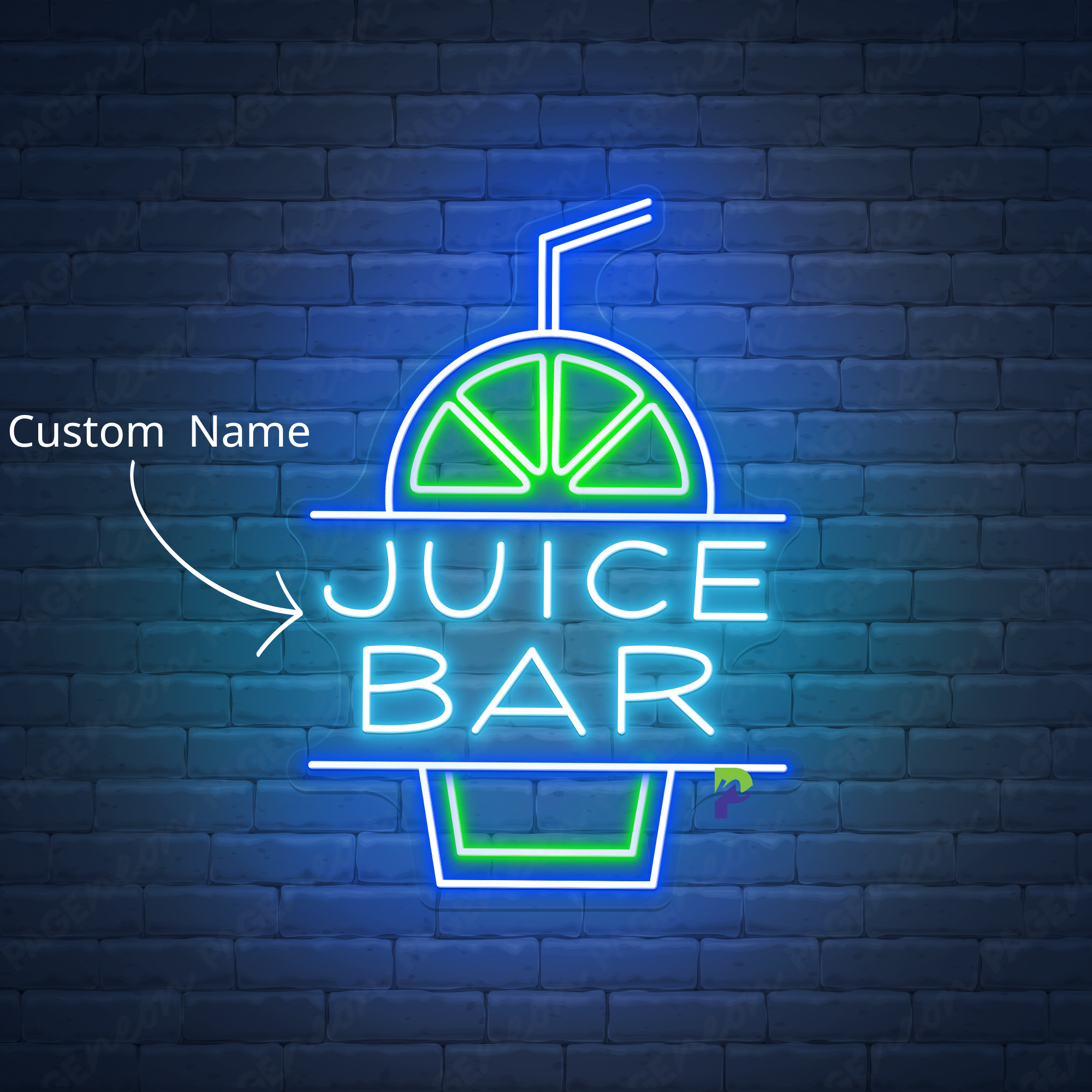 Juice Bar Neon Sign Custom Shop Name Led Light