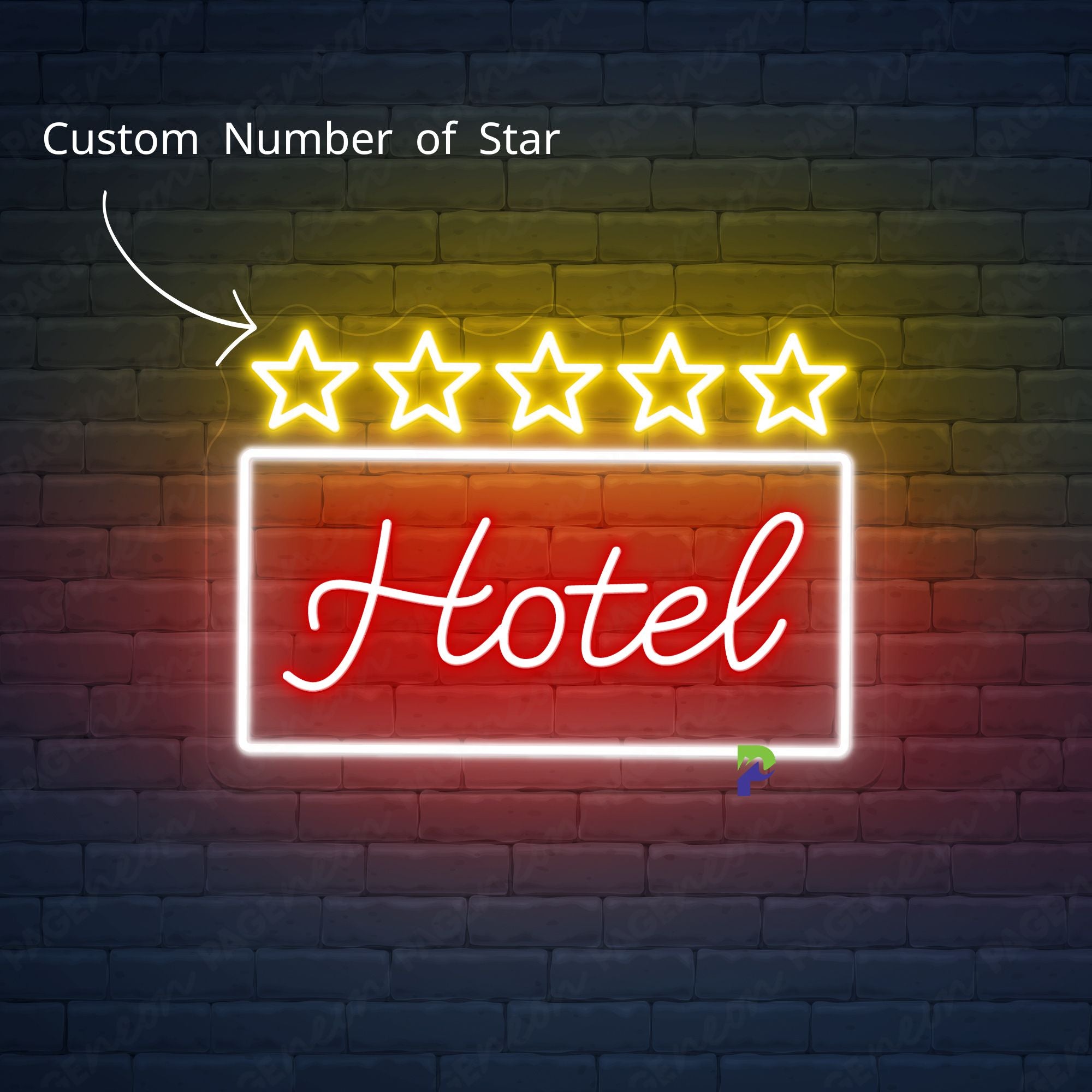 Hotel Neon Sign Custom Star Led Light