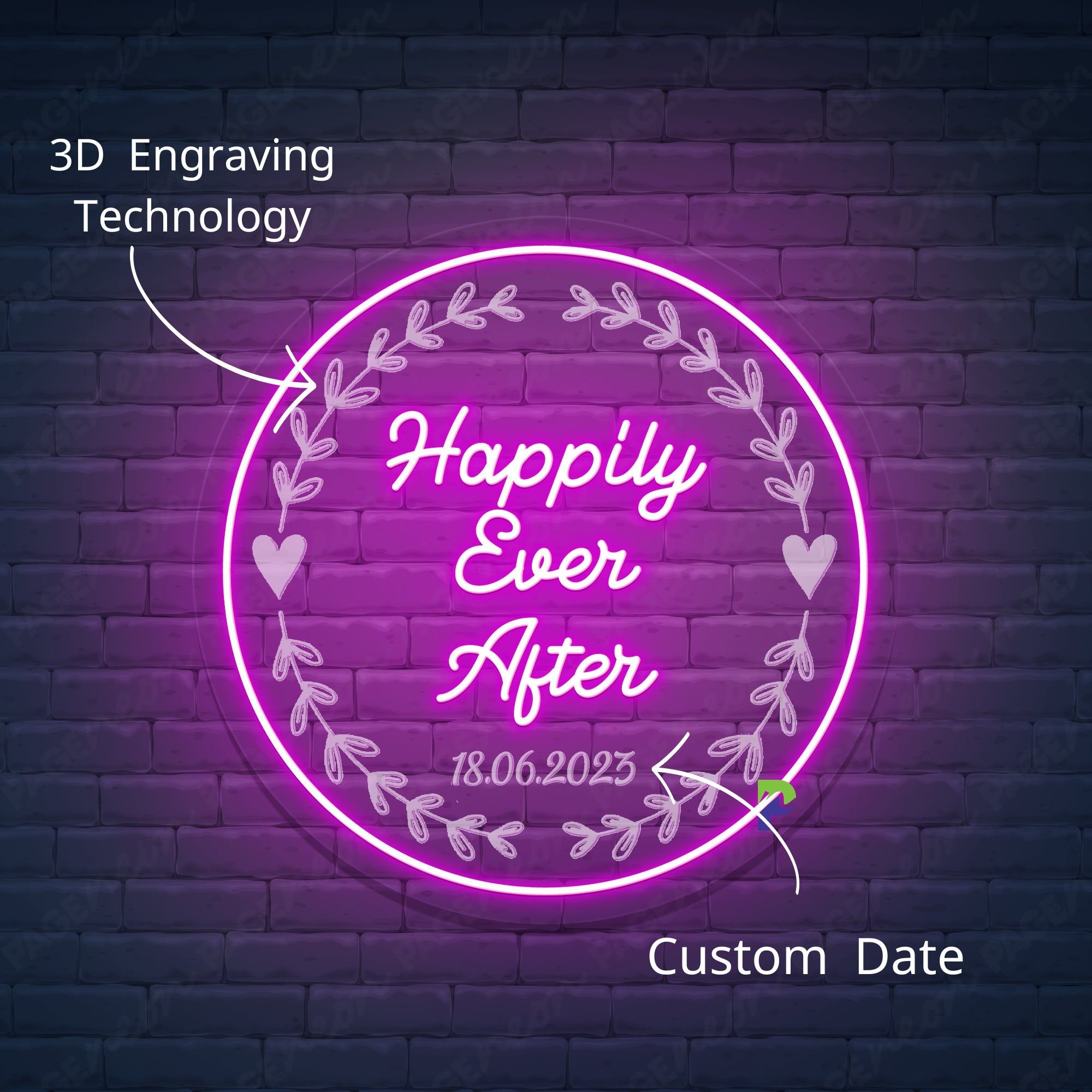 Happily Ever After Neon Sign Custom Wedding Led Light