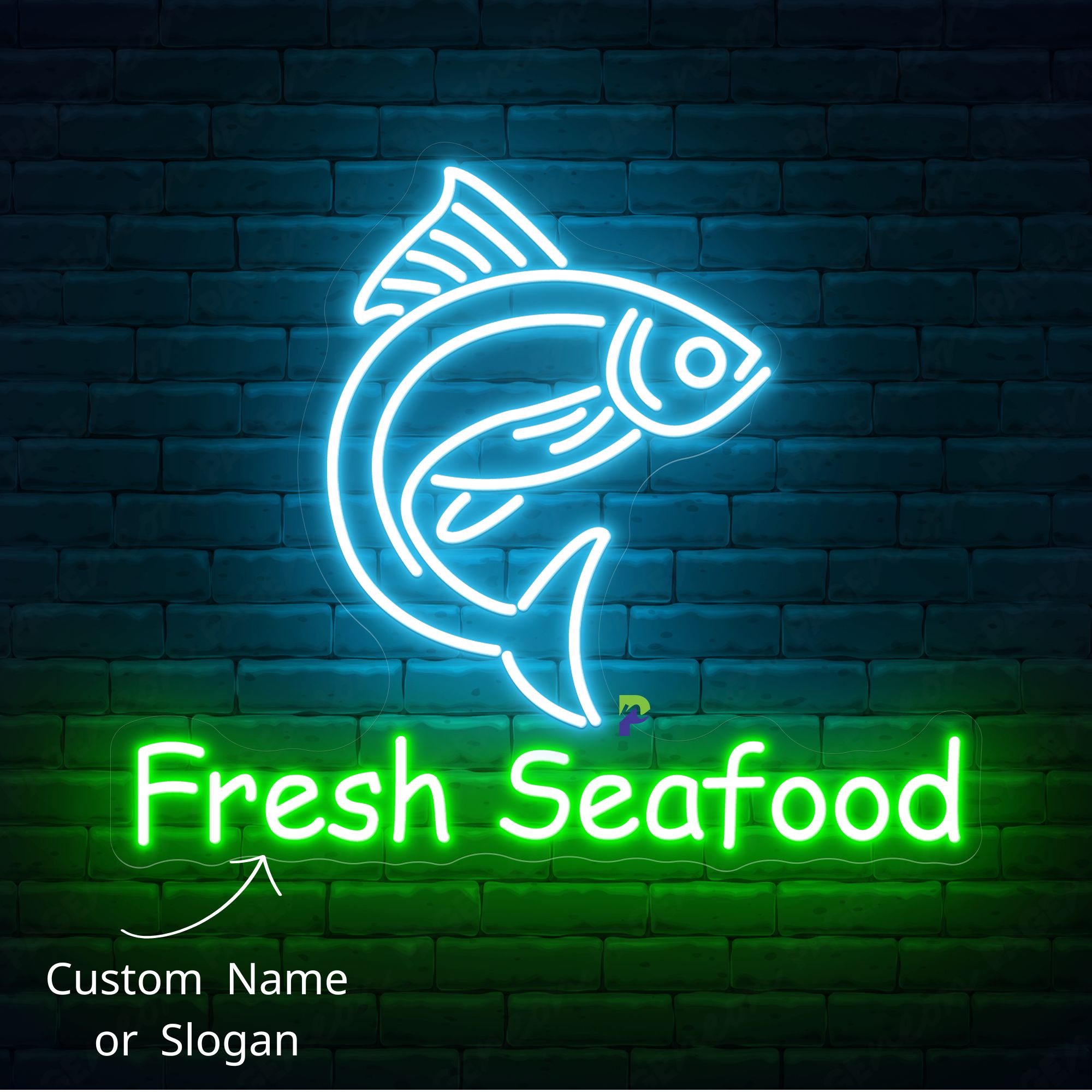 Fresh Seafood Neon Sign Led Light For Restaurant