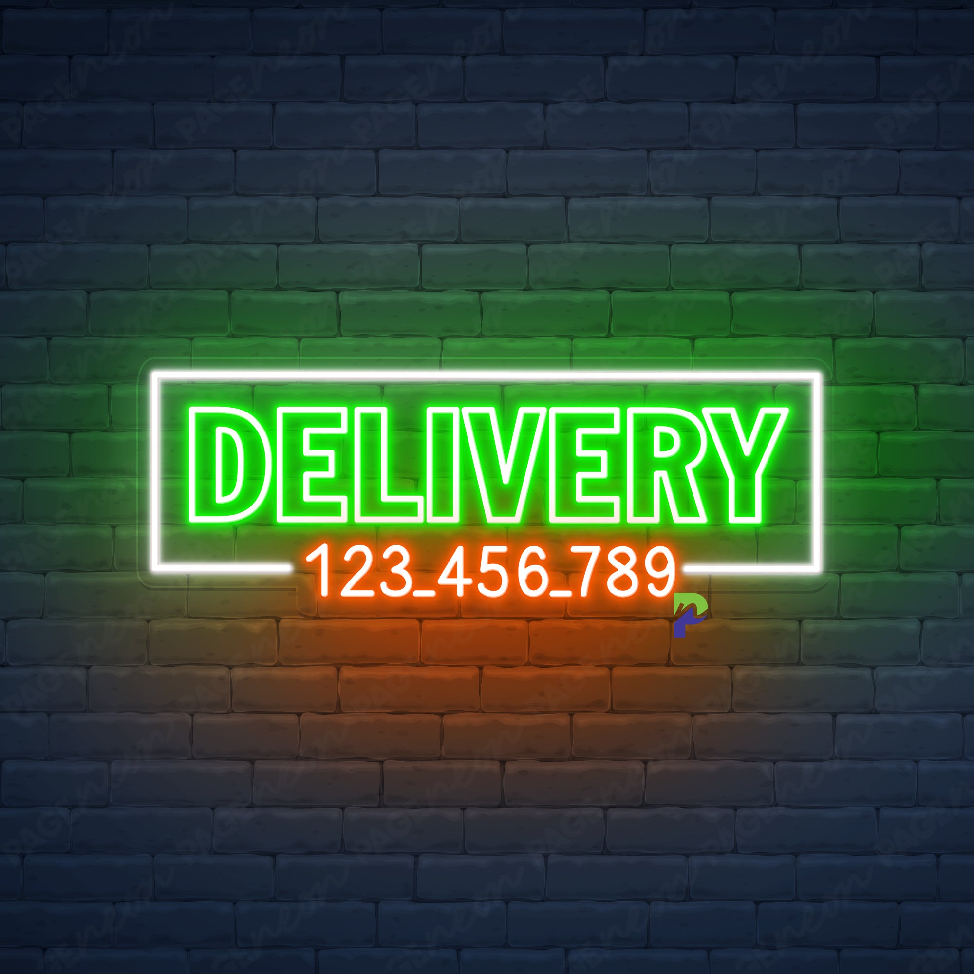 Delivery Neon Signs Custom Phone Number Led Light
