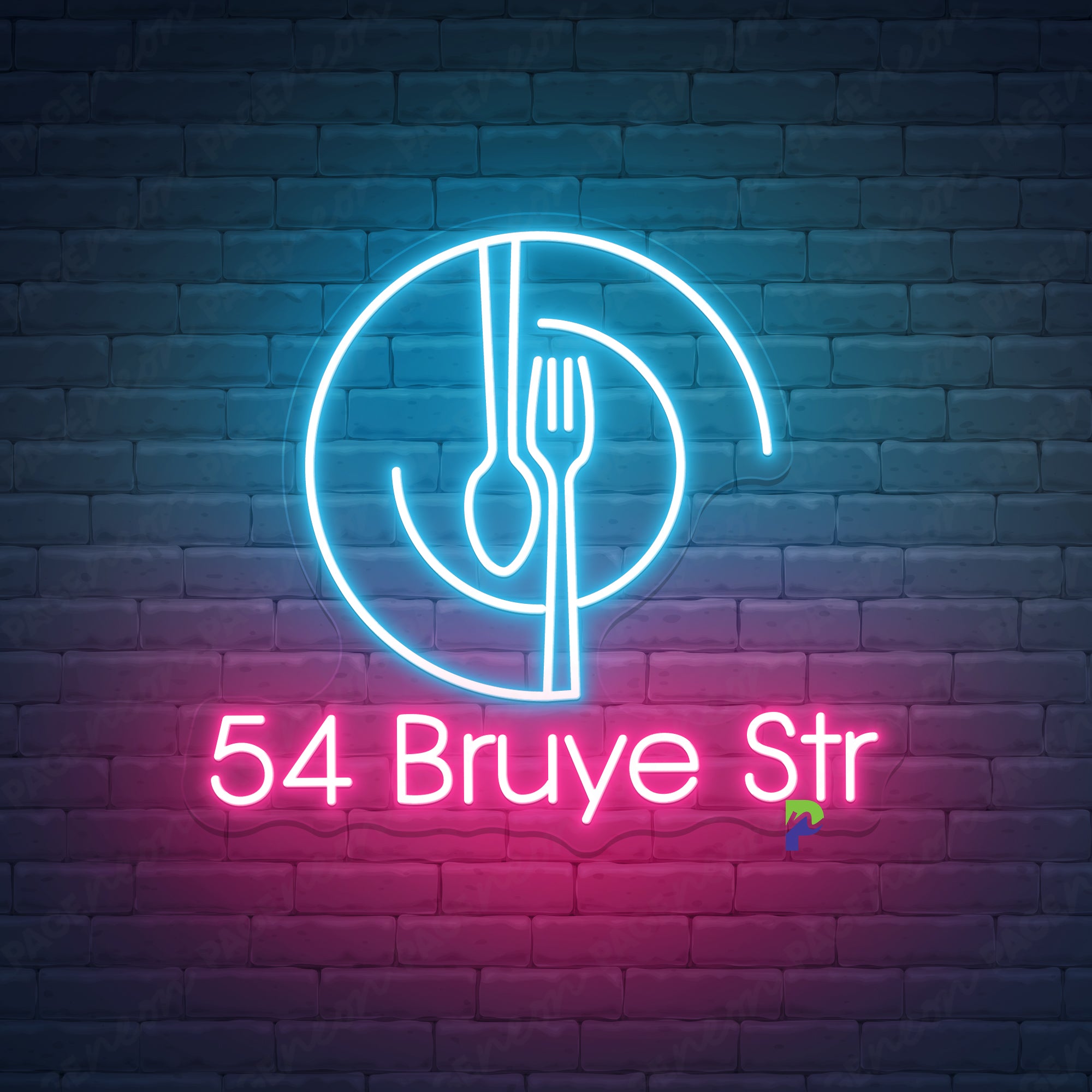 Dining Neon Signs Custom Business Led Light